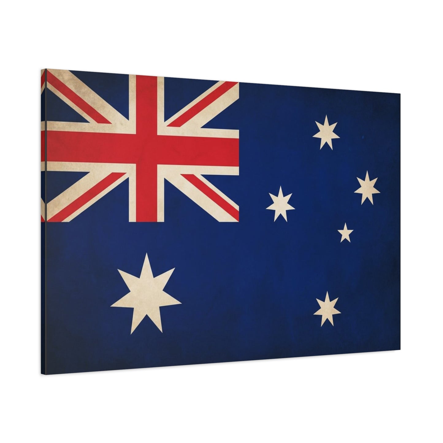Australian Flag Canvas Wall Art - Vintage Nation Pride Decor, Blue Southern Cross Print, Patriotic Typography Style, Living Room Wall Decor - Bedroom Home Decoration - Bedroom Home Decoration