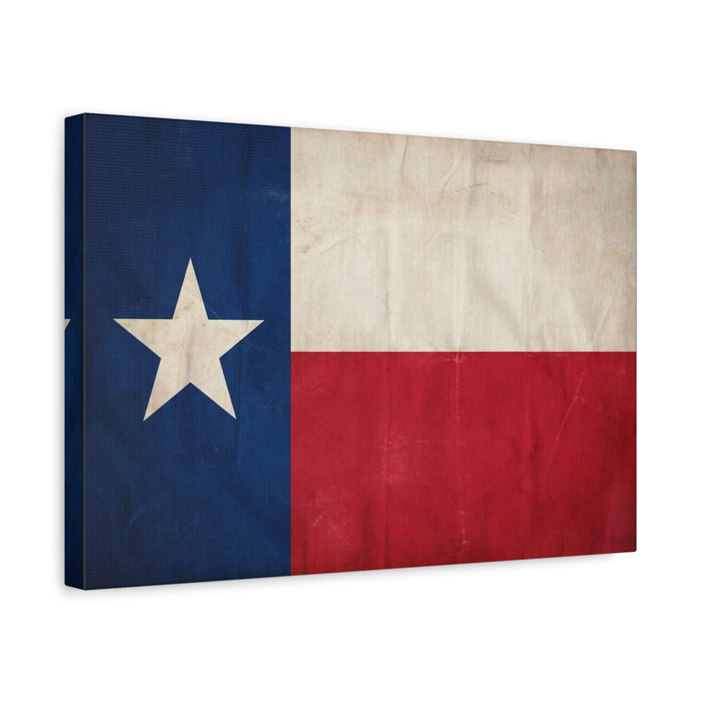 Texas Flag Canvas Wall Art - Vintage Lone Star State Print, Rustic Patriotic Decor - Matte Cotton Artwork - Living Room Wall Decor, Office Accent - Bedroom Home Decoration - Bedroom Home Decoration