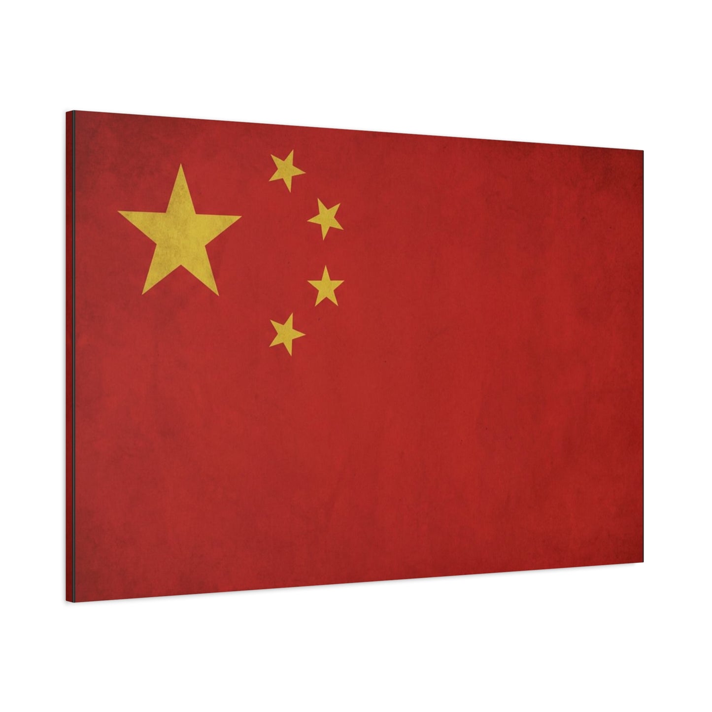 China Flag Canvas Wall Art - Red And Yellow Five Star National Banner Print - Vintage Patriotic Style, Living Room Wall Decor, Bedroom Home Decoration, Office Art Accent - Bedroom Home Decoration