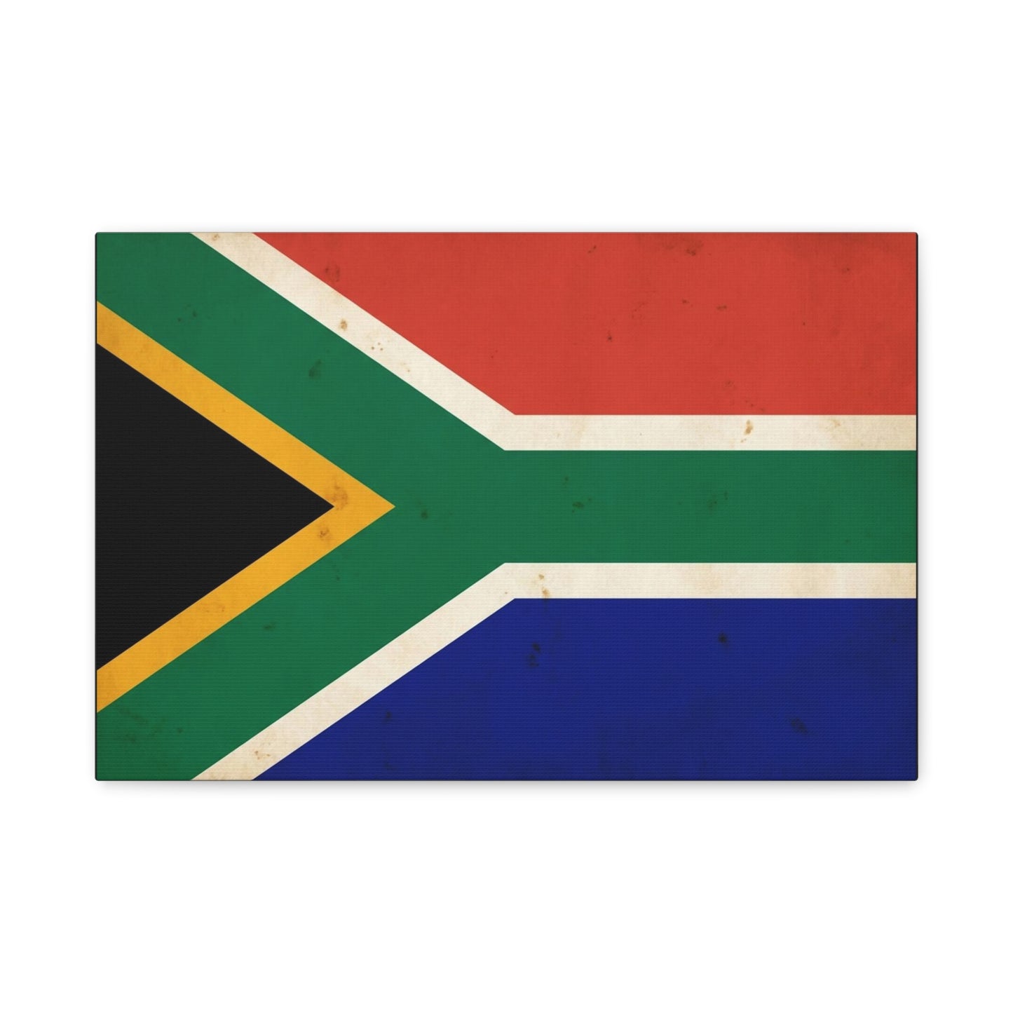 South Africa Flag Canvas Wall Art - Vintage National Pride Decor, Patriotic Country Print, Textured Cotton Artwork, Living Room Wall Decor, Office Display - Ready to Hang - Bedroom Home Decoration