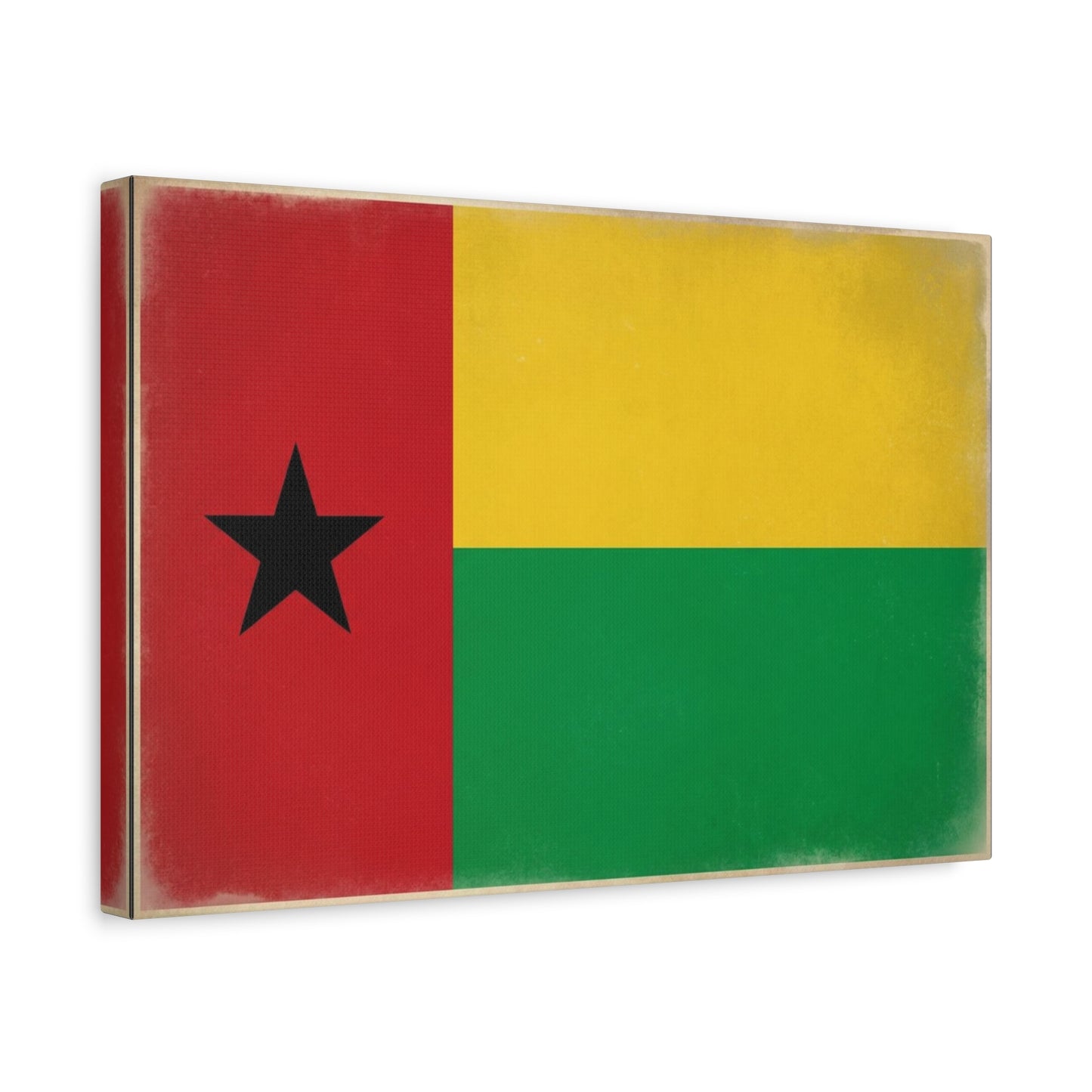 Guinea-Bissau Flag Canvas Wall Art - Vintage National Flag Print, Patriotic Heritage Decor - Matte Canvas Wall Hanging - Living Room Home Decoration - Bedroom Home Decoration - Modern Farmhouse Style