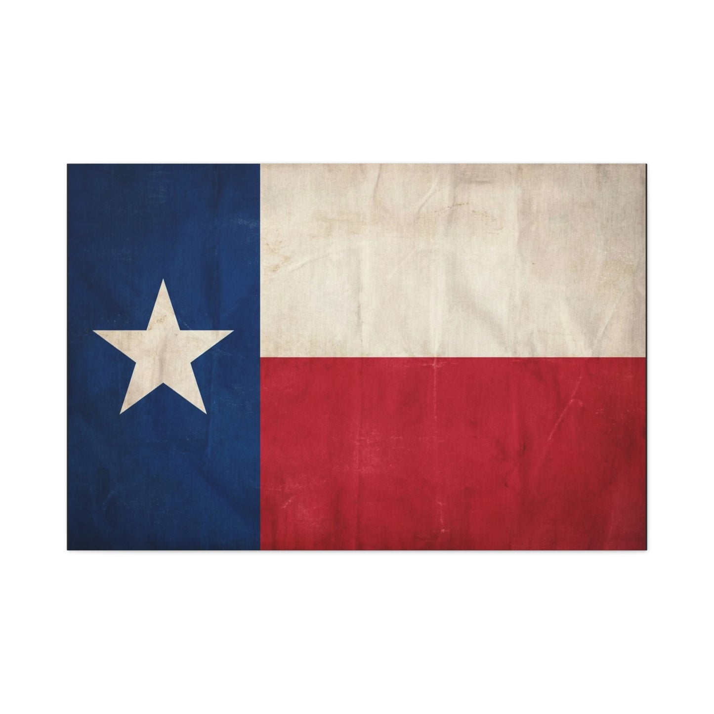Texas Flag Canvas Wall Art - Vintage Lone Star State Print, Rustic Patriotic Decor - Matte Cotton Artwork - Living Room Wall Decor, Office Accent - Bedroom Home Decoration - Bedroom Home Decoration