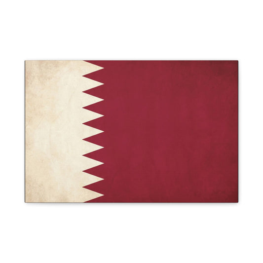 Bahrain Flag Canvas Wall Art - Vintage Red And White National Banner Print - Patriotic Minimalist Decor - Living Room Wall Decor, Office Art - Bedroom Home Decoration - Bedroom Home Decoration