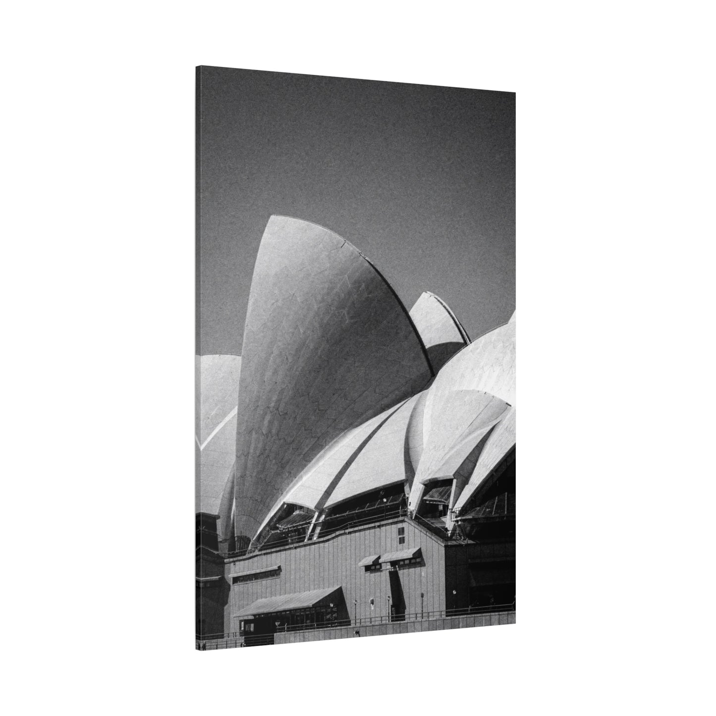 Sydney Opera House Canvas Wall Art - Black And White Architectural Art Print - Modern Minimalist Cityscape Decor - Contemporary Living Room Wall Decor, Office Art - Bedroom Home Decoration