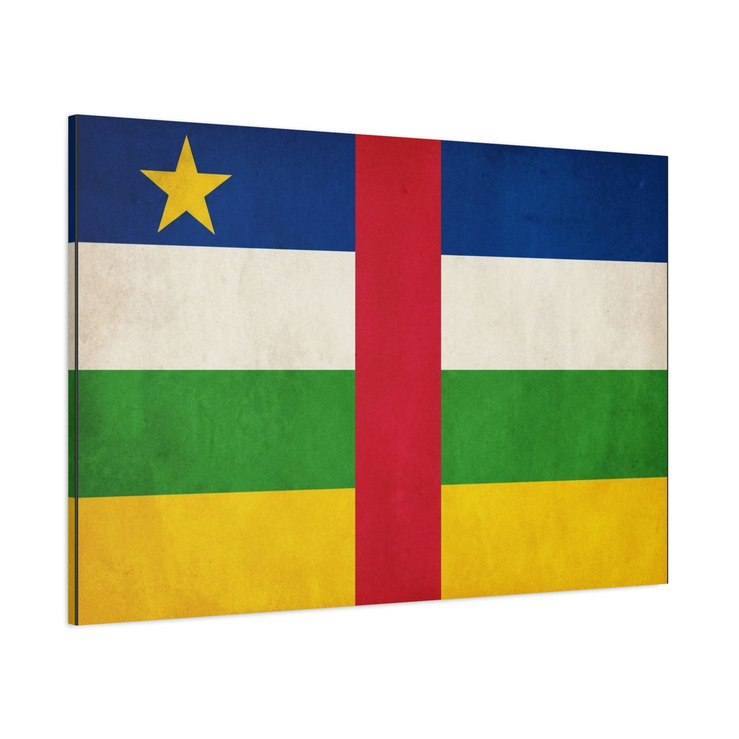 Central African Republic Flag Canvas Wall Art - Vintage National Pride Decor, Patriotic Color Block Print - Traditional Style - Living Room Wall Decor, Bedroom Home Decoration - Modern Farmhouse Style