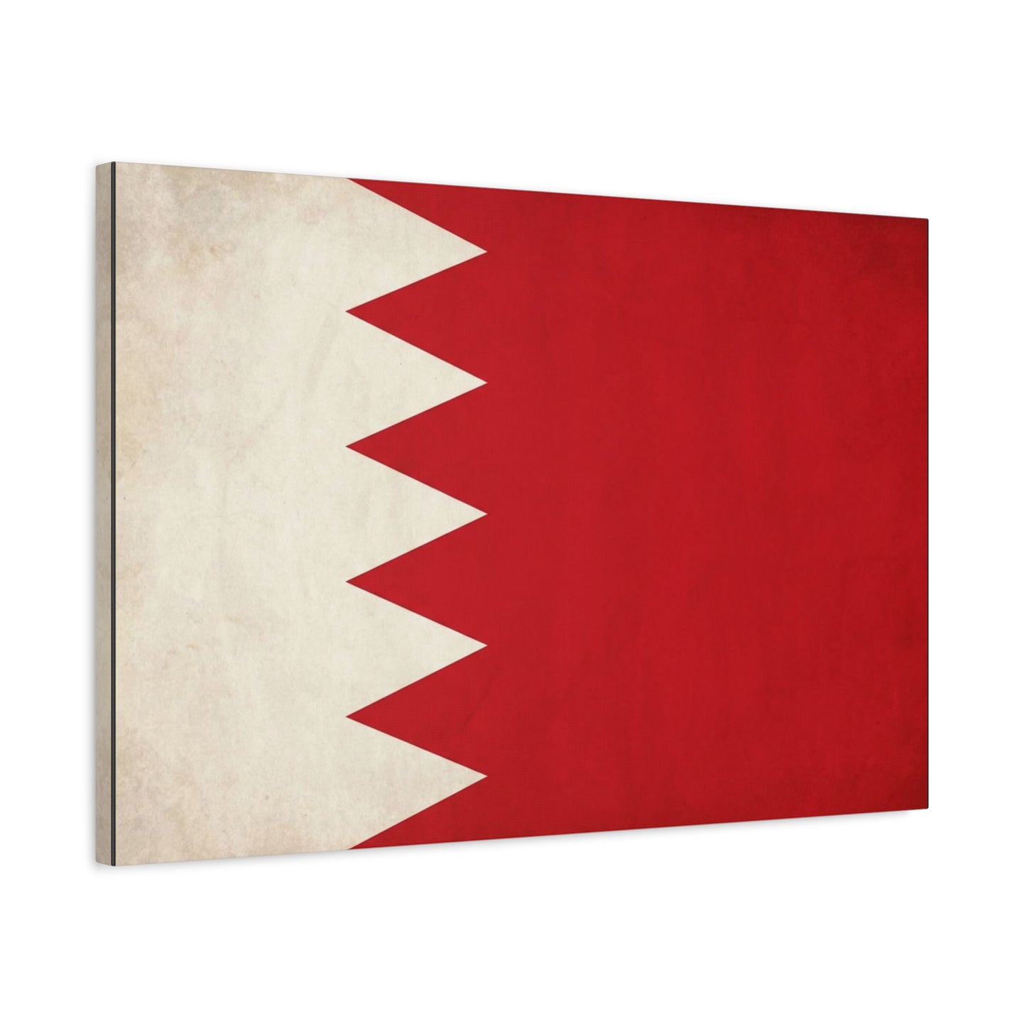 Bahrain Flag Canvas Wall Art - Vintage Red And White National Print - Minimalist Patriotic Decor - Cotton Canvas Wall Hanging - Living Room Home Decoration - Modern Farmhouse Style - Ready to Hang