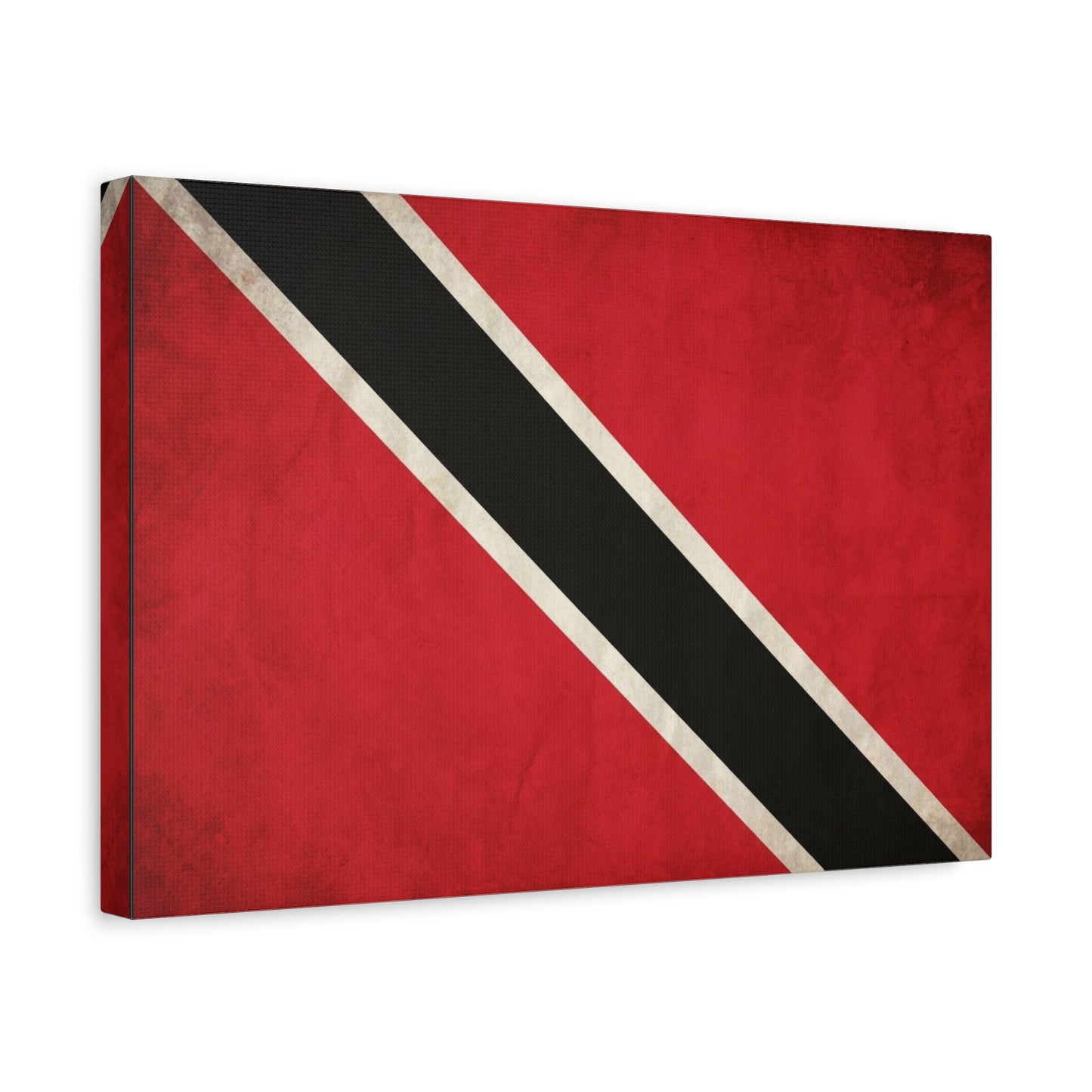 Trinidad And Tobago Flag Canvas Wall Art - Vintage National Pride Decor, Red Black White Graphic Print - Cultural Heritage Style - Living Room Wall Decor - Bedroom Home Decoration - Ready to Hang