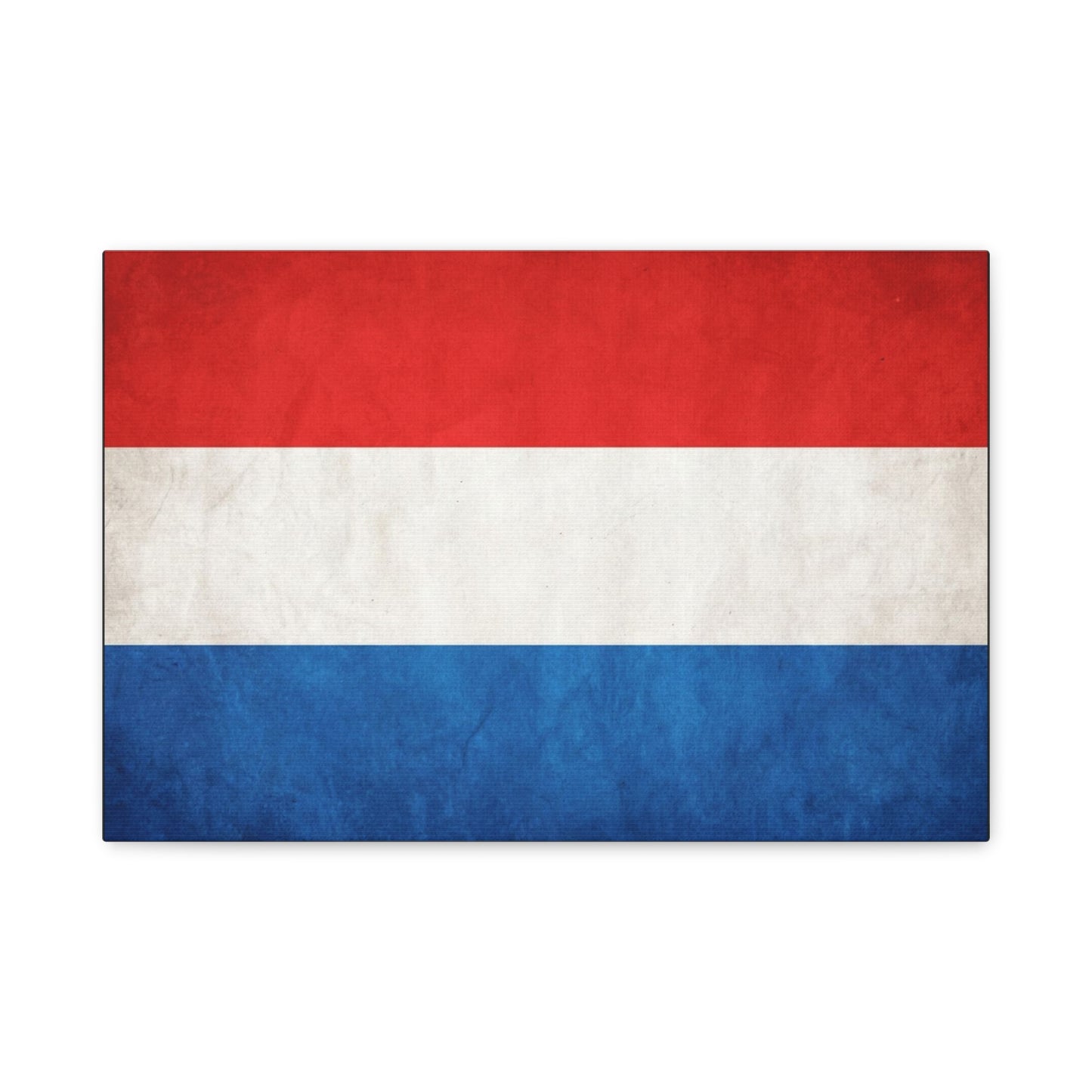 Netherlands Flag Canvas Wall Art - Dutch Tricolor Country Pride Decor, Vintage Style Cotton Print - Living Room Wall Decor, Office Accent - Bedroom Home Decoration - Bedroom Home Decoration