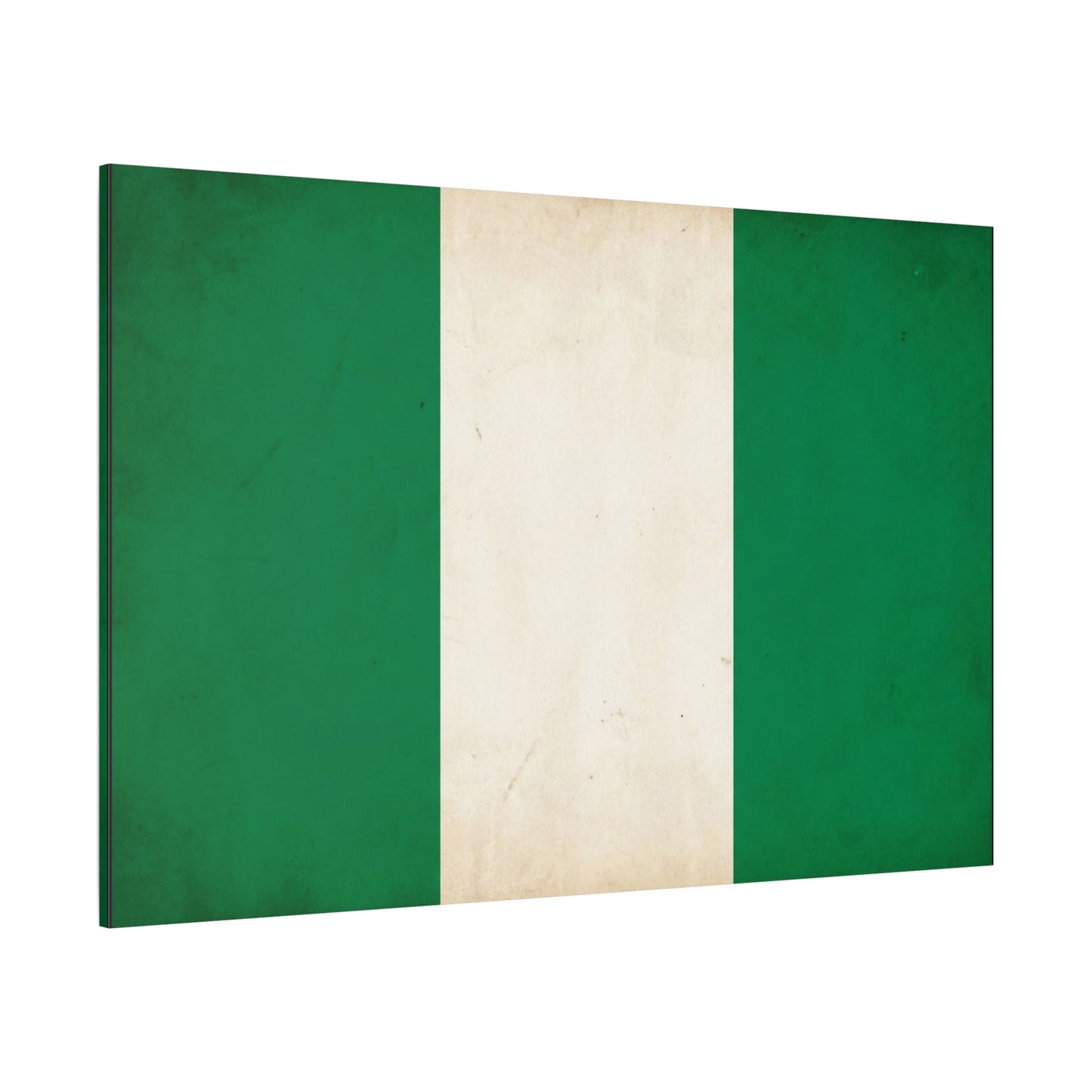 Nigeria Flag Canvas Wall Art - Vintage Green White Stripe National Print - Minimalist Patriotic Decor, Cotton Canvas Artwork, Living Room Wall Decor, Office Home Decoration - Bedroom Home Decoration