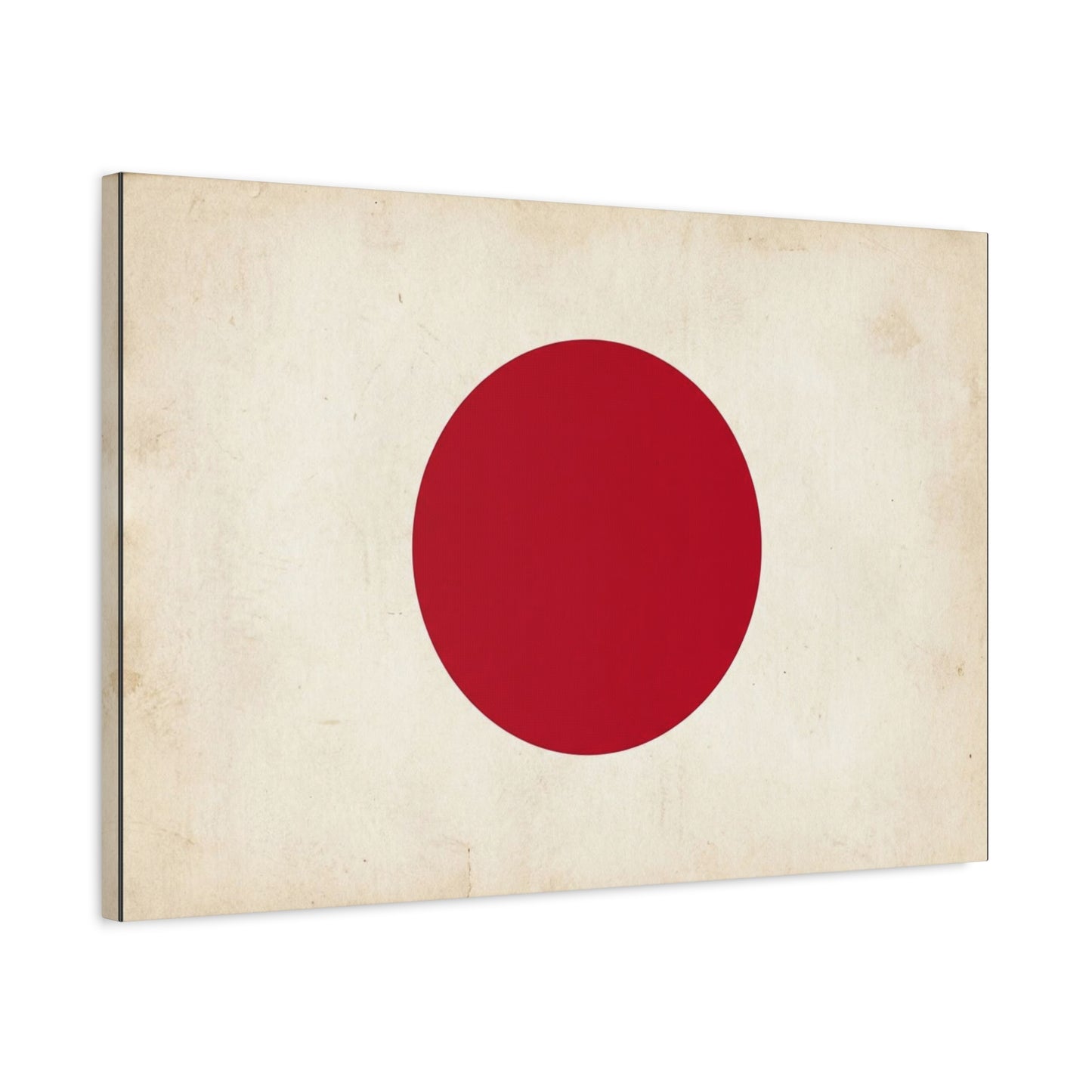 Japan Flag Canvas Wall Art - Minimalist Red Sun Graphic Print, Vintage Neutral Background - Matte Cotton Artwork - Modern Living Room Wall Decor, Office Art, Dorm Accent - Bedroom Home Decoration
