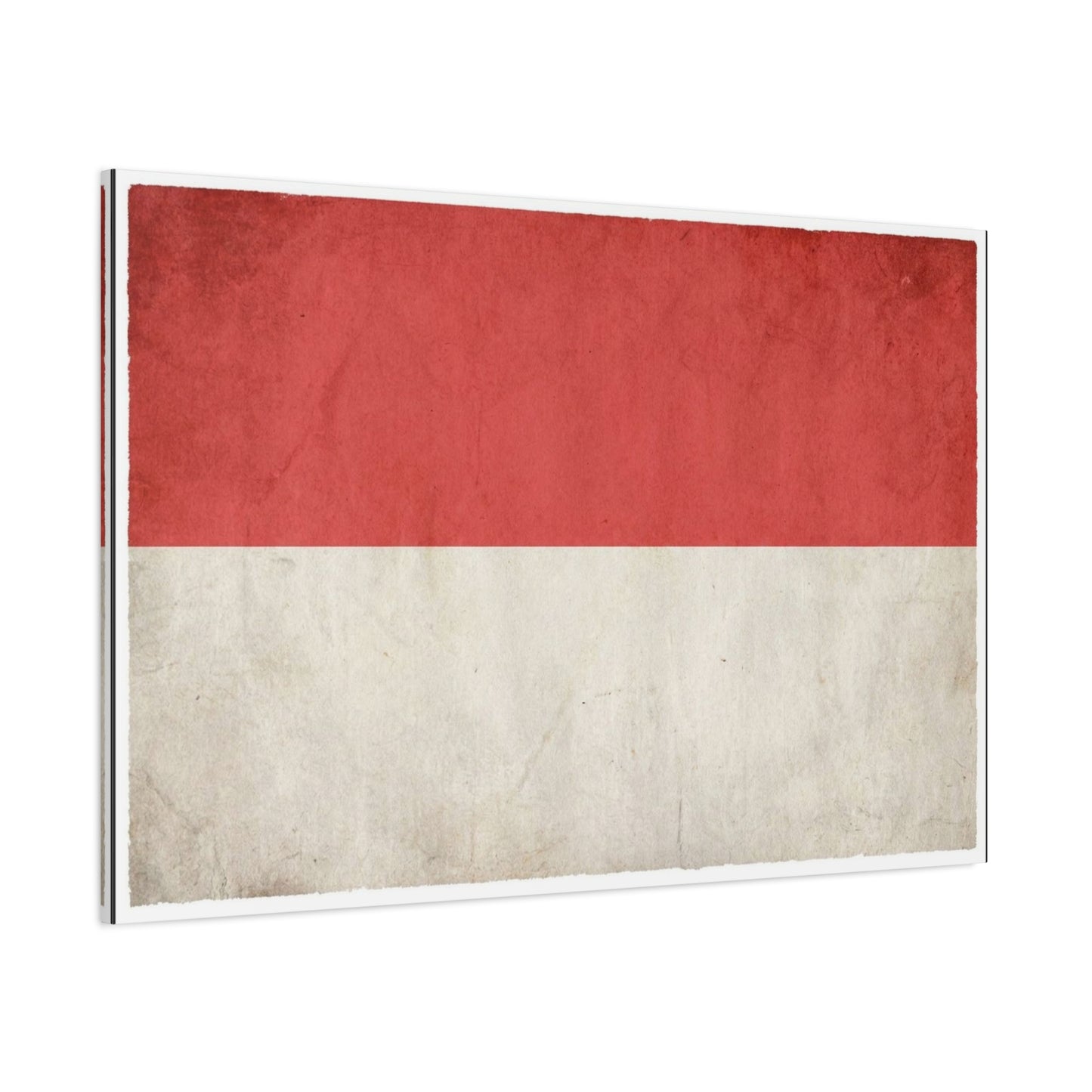 Indonesia Flag Canvas Wall Art - Vintage Red And White Banner Print, Minimalist Patriotic Decor - Matte Cotton Artwork - Living Room Wall Decor, Office Art, Dorm Accent - Bedroom Home Decoration