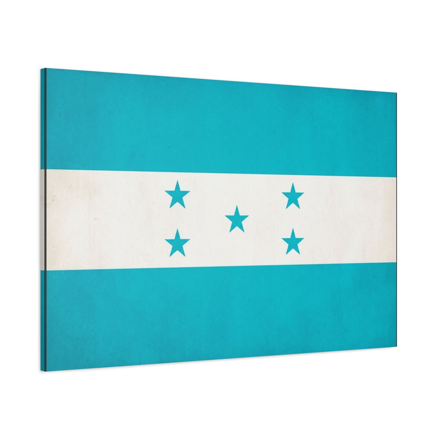 Honduras Flag Canvas Wall Art - Blue And White Five Star National Print - Minimalist Patriotic Decor - Cotton Canvas Style - Living Room Wall Decor, Office Art Accent - Bedroom Home Decoration