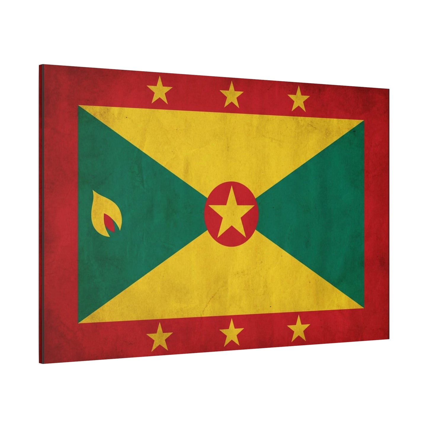 Grenada Flag Canvas Wall Art - Vintage Caribbean Nation Print, Rustic Patriotic Home Accent, Cultural Heritage Artwork, Living Room Decoration, Office Display - Office Wall Art - Ready to Hang