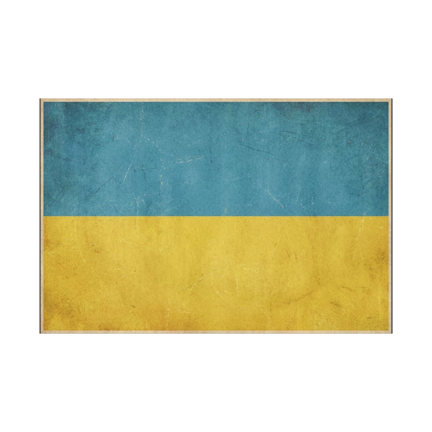 Ukraine Flag Canvas Wall Art - Blue And Yellow Distressed Country Print - Vintage Patriotic Decor, Matte Canvas Print - Living Room Wall Decor, Office Art - Bedroom Home Decoration - Ready to Hang