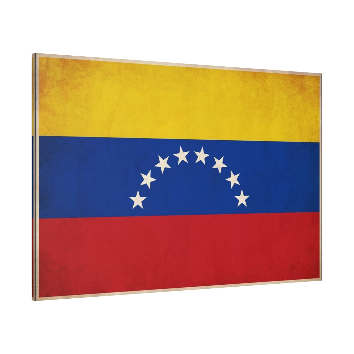 Venezuela Flag Canvas Wall Art - Vintage Venezuelan Pride Decor, Patriotic Country Banner Print - Textured Tricolor Design - Living Room Wall Decor, Office Art - Bedroom Home Decoration