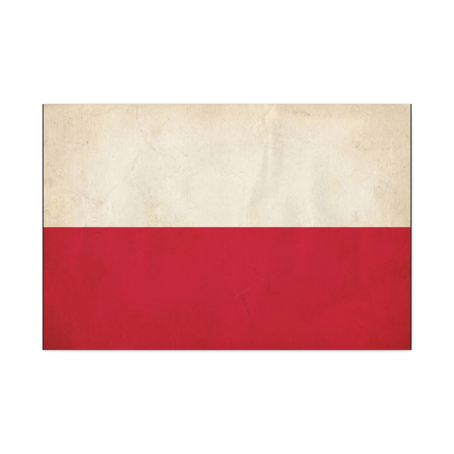 Poland Flag Canvas Wall Art - Vintage Red And White Polish Banner Print - Minimalist Patriotic Decor - Living Room Wall Decor, Bedroom Home Decoration - Bedroom Home Decoration - Cozy Reading Nook Art