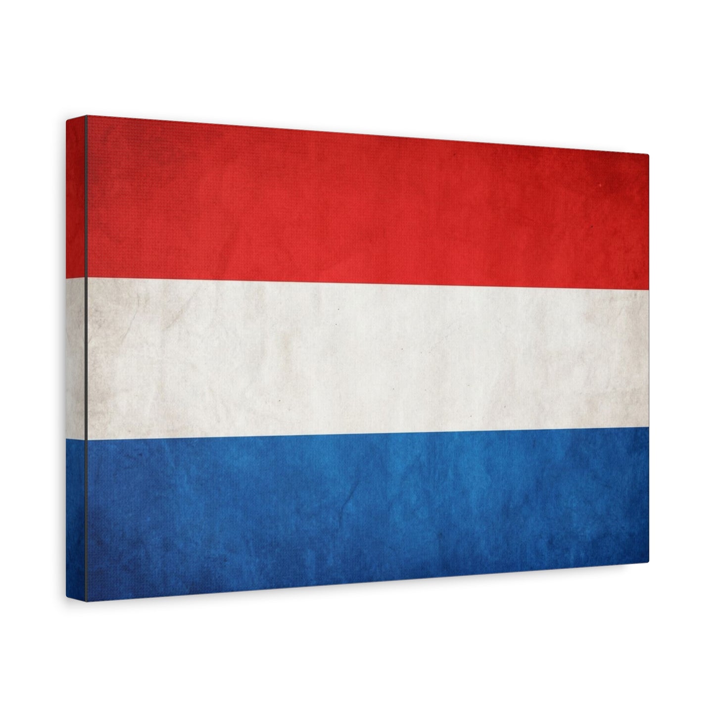 Netherlands Flag Canvas Wall Art - Dutch Tricolor Country Pride Decor, Vintage Style Cotton Print - Living Room Wall Decor, Office Accent - Bedroom Home Decoration - Bedroom Home Decoration