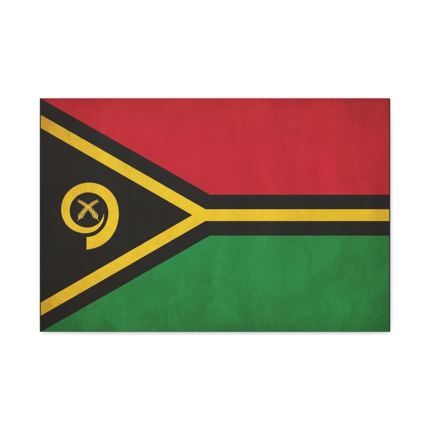 Vanuatu Flag Canvas Wall Art - Red Black Green Yellow National Pride Print - Vintage Country Decor, Heritage Artwork, Living Room Wall Decor, Office Accent - Bedroom Home Decoration - Ready to Hang