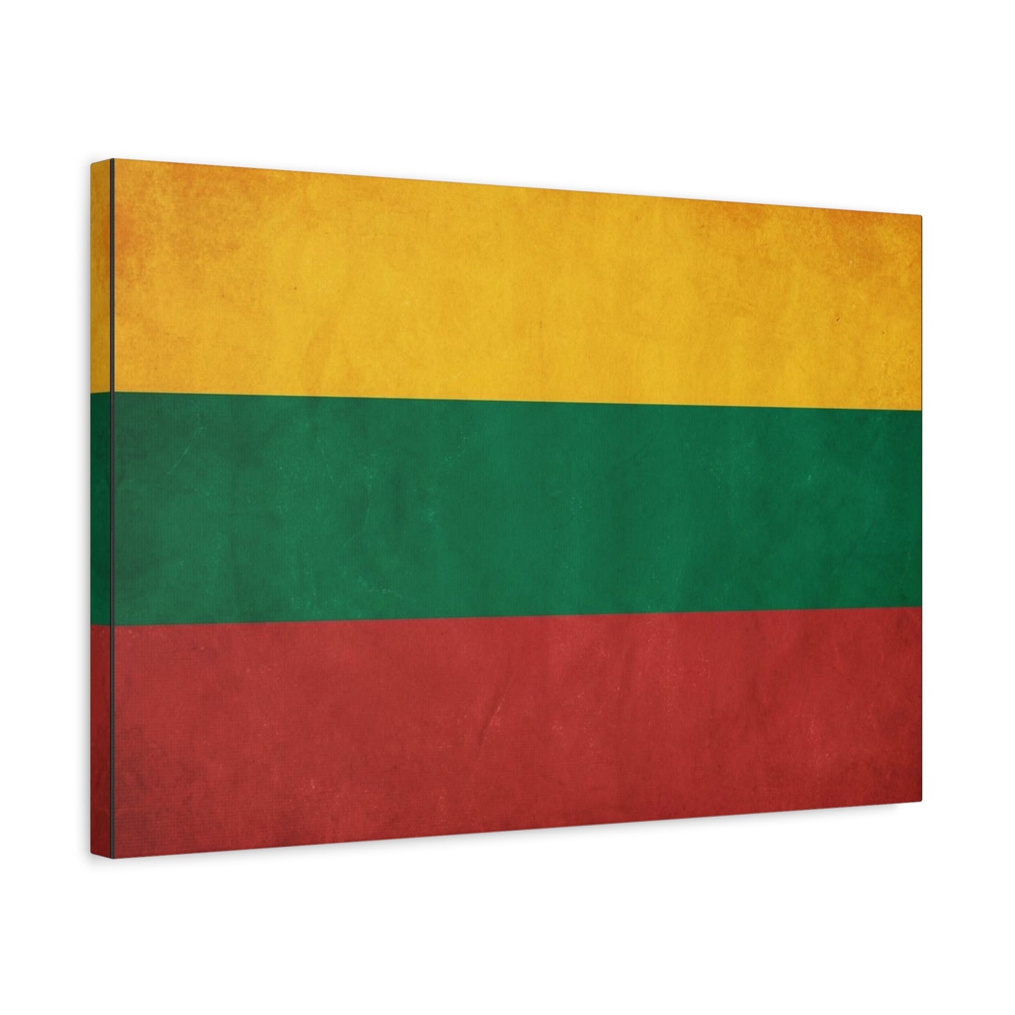 Lithuania Flag Canvas Wall Art - Vintage Tricolor National Print, Textured Cotton Decor - Traditional Patriotic Style - Living Room Wall Decor, Bedroom Home Decoration - Bedroom Home Decoration