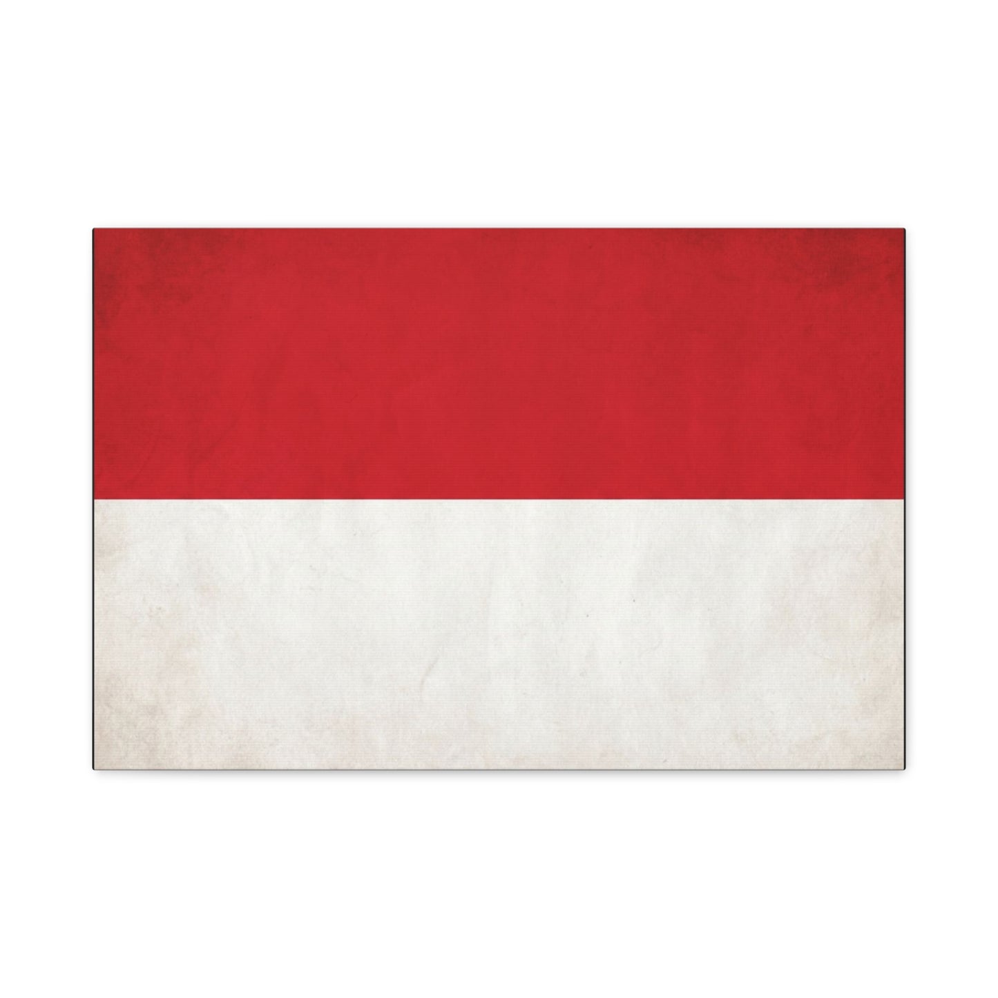 Indonesia Flag Canvas Wall Art - Red And White National Banner Print, Minimalist Patriotic Decor - Modern Cotton Canvas Style - Living Room Wall Decor - Bedroom Home Decoration - Cozy Reading Nook Art