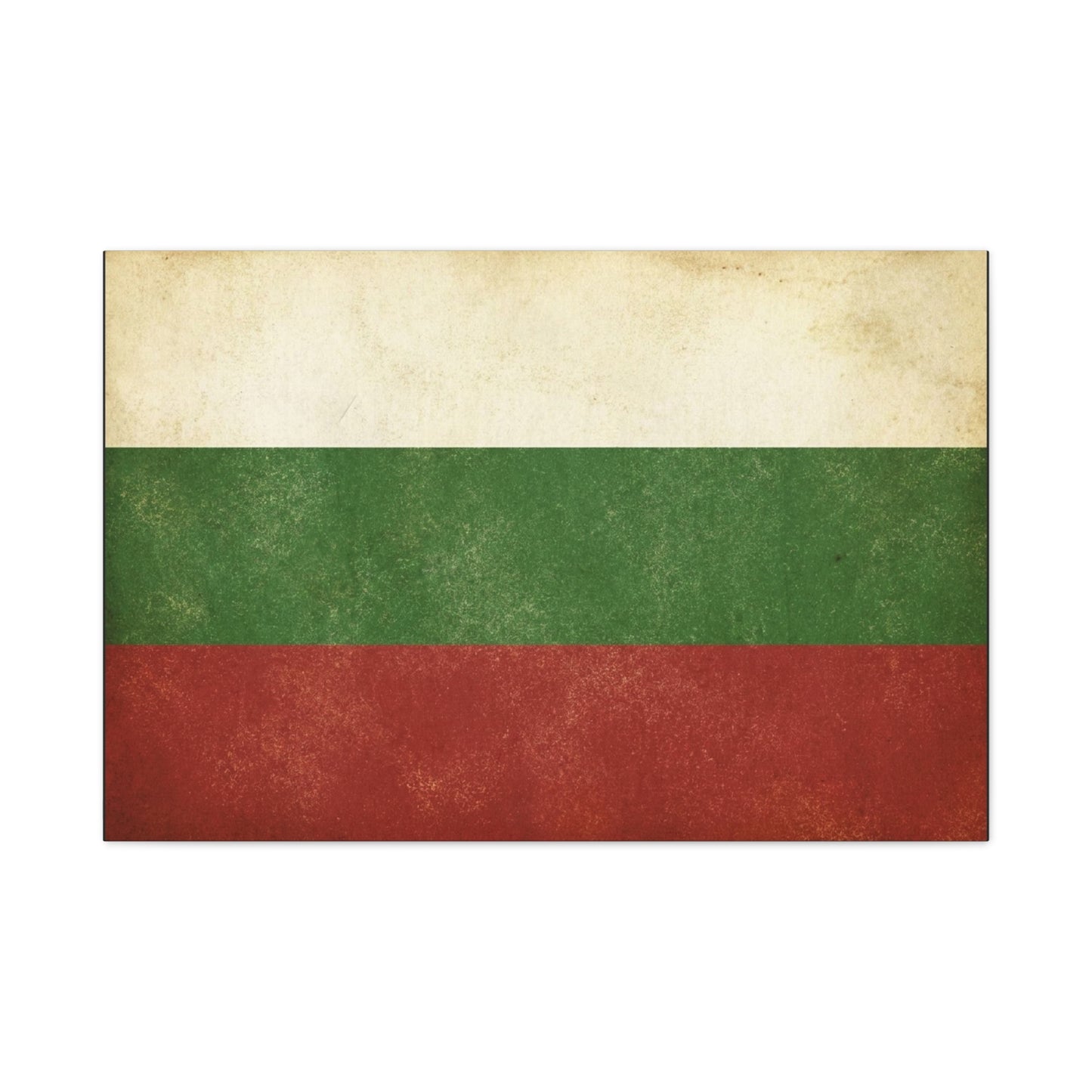Bulgaria Flag Canvas Wall Art - Vintage Bulgarian Flag Print, Patriotic Tricolor Wall Decor - Distressed Cotton Canvas - Rustic Minimalist Style For Living Room, Office, Dorm - Bedroom Home Decoration
