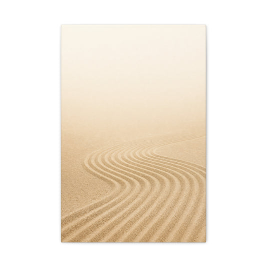 Minimalist Desert Sand Dune Canvas Wall Art - Neutral Landscape Print, Contemporary Zen Decor, Matte Cotton Artwork For Bedroom, Living Room, Meditation Space, Modern Home Accent - Office Wall Art