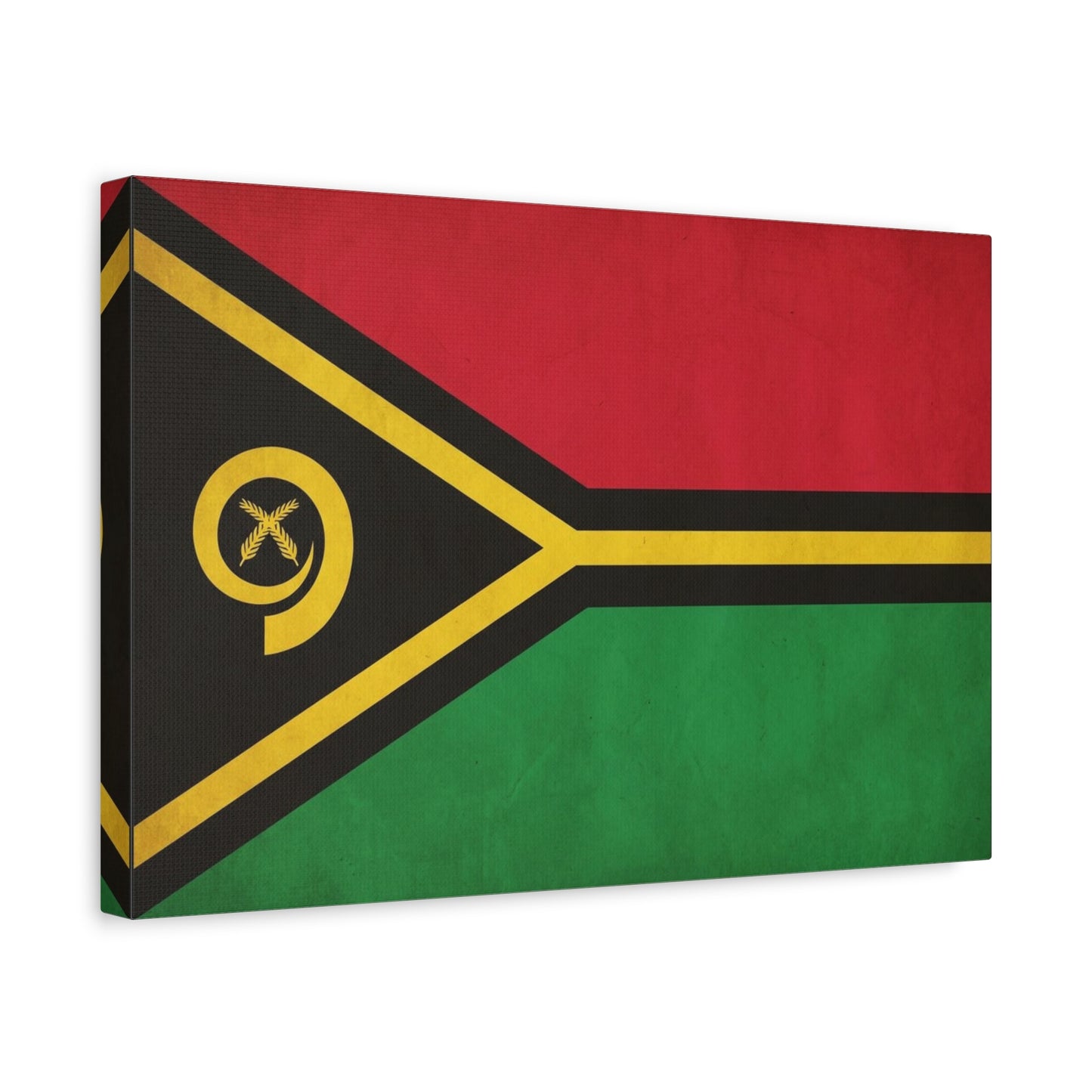 Vanuatu Flag Canvas Wall Art - Red Black Green Yellow National Pride Print - Vintage Country Decor, Heritage Artwork, Living Room Wall Decor, Office Accent - Bedroom Home Decoration - Ready to Hang