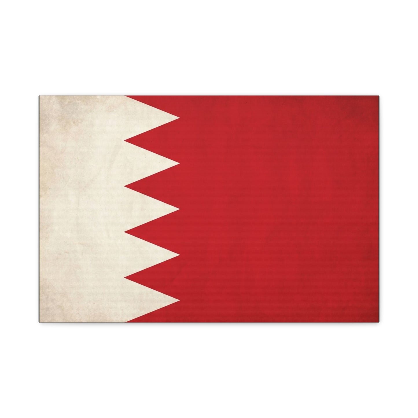 Bahrain Flag Canvas Wall Art - Vintage Red And White National Print - Minimalist Patriotic Decor - Cotton Canvas Wall Hanging - Living Room Home Decoration - Modern Farmhouse Style - Ready to Hang