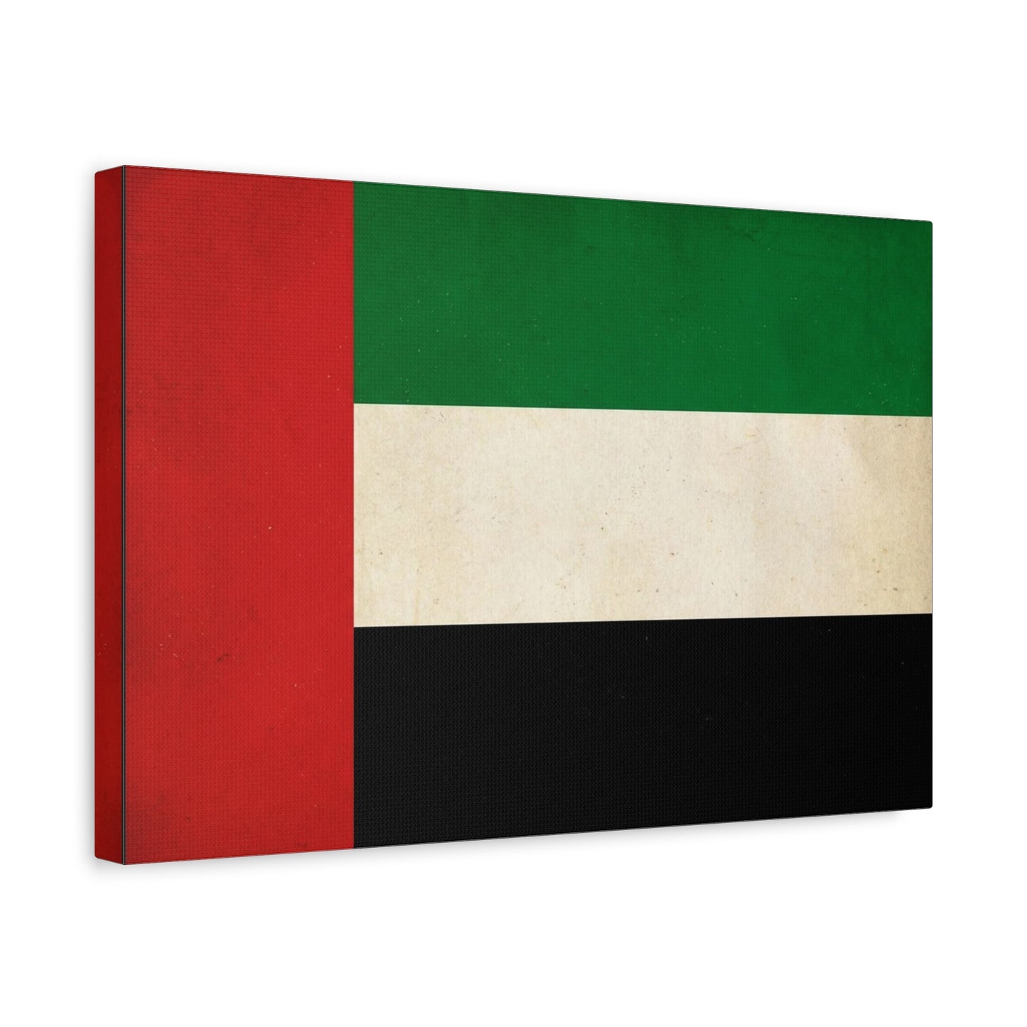 United Arab Emirates Flag Canvas Wall Art - Vintage National Pride Decor, Distressed UAE Banner Print - Patriotic Minimalist Style - Living Room Wall Decor, Office Accent - Bedroom Home Decoration