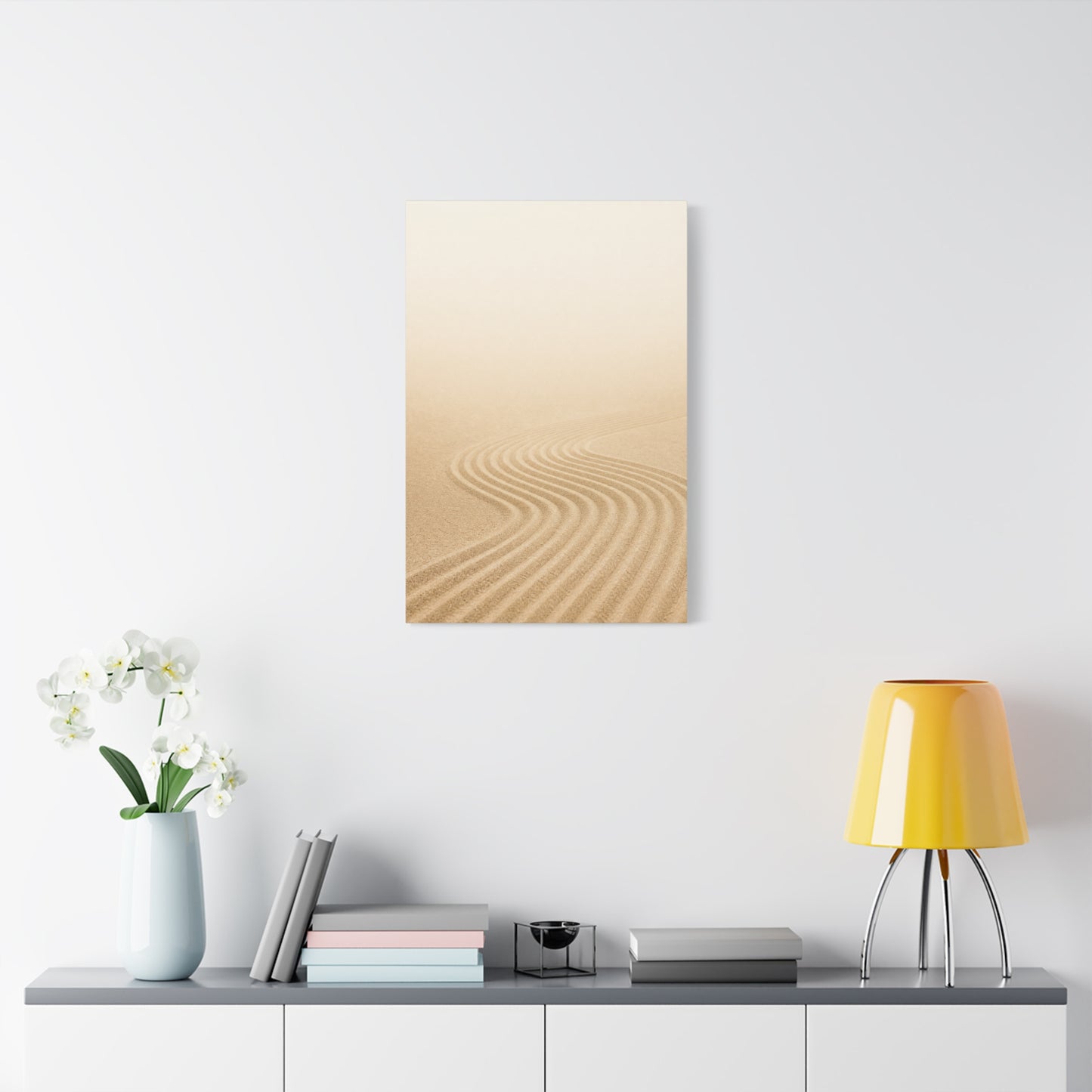 Minimalist Desert Sand Dune Canvas Wall Art - Neutral Landscape Print, Contemporary Zen Decor, Matte Cotton Artwork For Bedroom, Living Room, Meditation Space, Modern Home Accent - Office Wall Art
