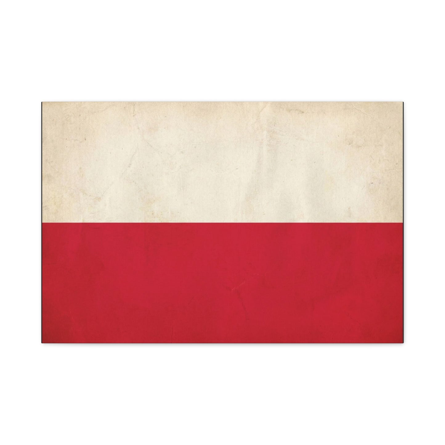 Poland Flag Canvas Wall Art - Vintage Red And White Polish Banner Print - Minimalist Patriotic Decor - Living Room Wall Decor, Bedroom Home Decoration - Bedroom Home Decoration - Cozy Reading Nook Art