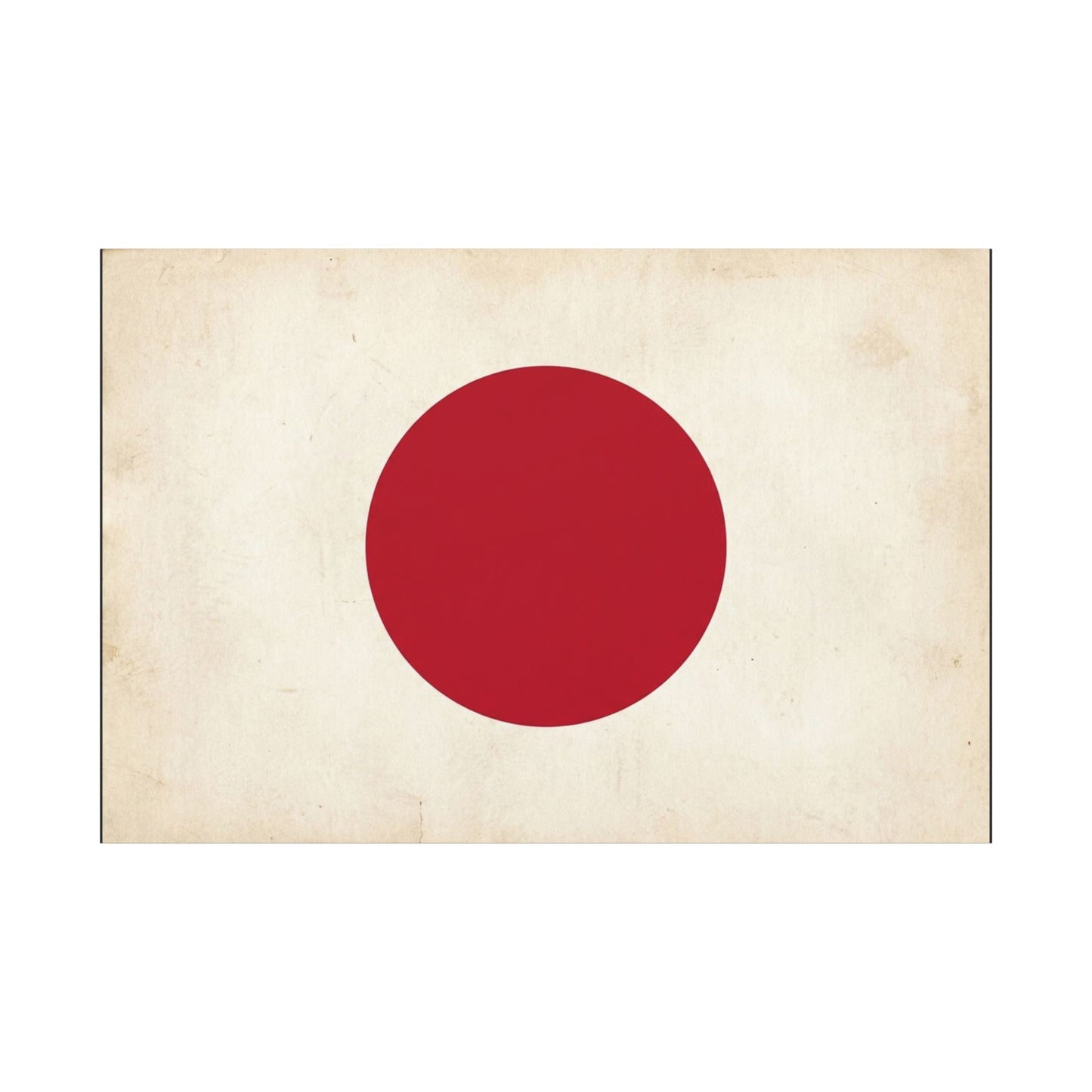 Japan Flag Canvas Wall Art - Minimalist Red Sun Graphic Print, Vintage Neutral Background - Matte Cotton Artwork - Modern Living Room Wall Decor, Office Art, Dorm Accent - Bedroom Home Decoration