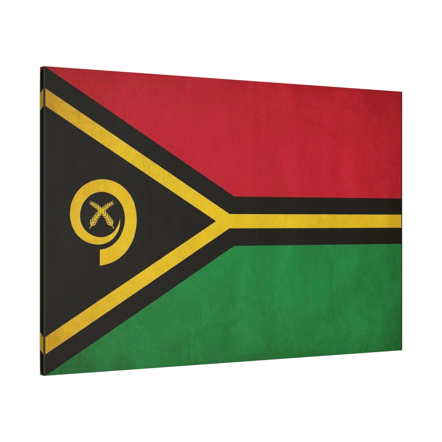 Vanuatu Flag Canvas Wall Art - Red Black Green Yellow National Pride Print - Vintage Country Decor, Heritage Artwork, Living Room Wall Decor, Office Accent - Bedroom Home Decoration - Ready to Hang