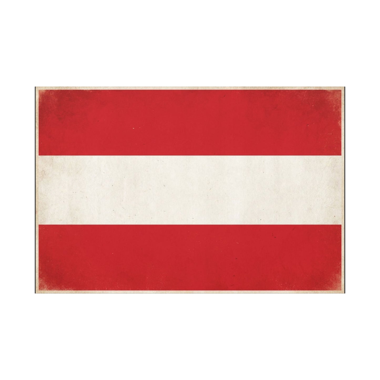 Austria Flag Canvas Wall Art - Vintage Red White Horizontal Banner Print - Patriotic Minimalist Decor - Living Room Home Decoration, Office Accent - Living Room Wall Decor - Bedroom Home Decoration
