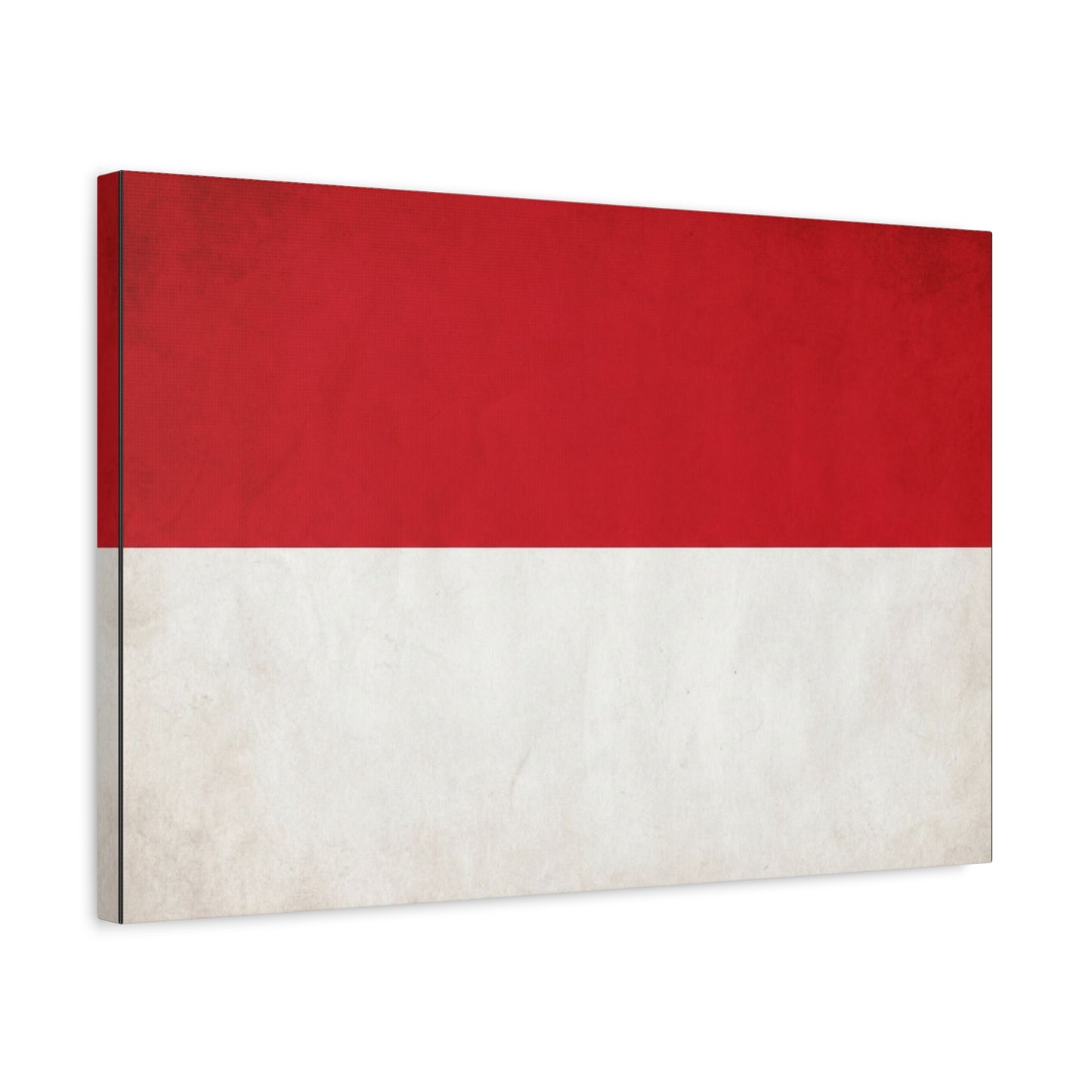 Indonesia Flag Canvas Wall Art - Red And White National Banner Print, Minimalist Patriotic Decor - Modern Cotton Canvas Style - Living Room Wall Decor - Bedroom Home Decoration - Cozy Reading Nook Art