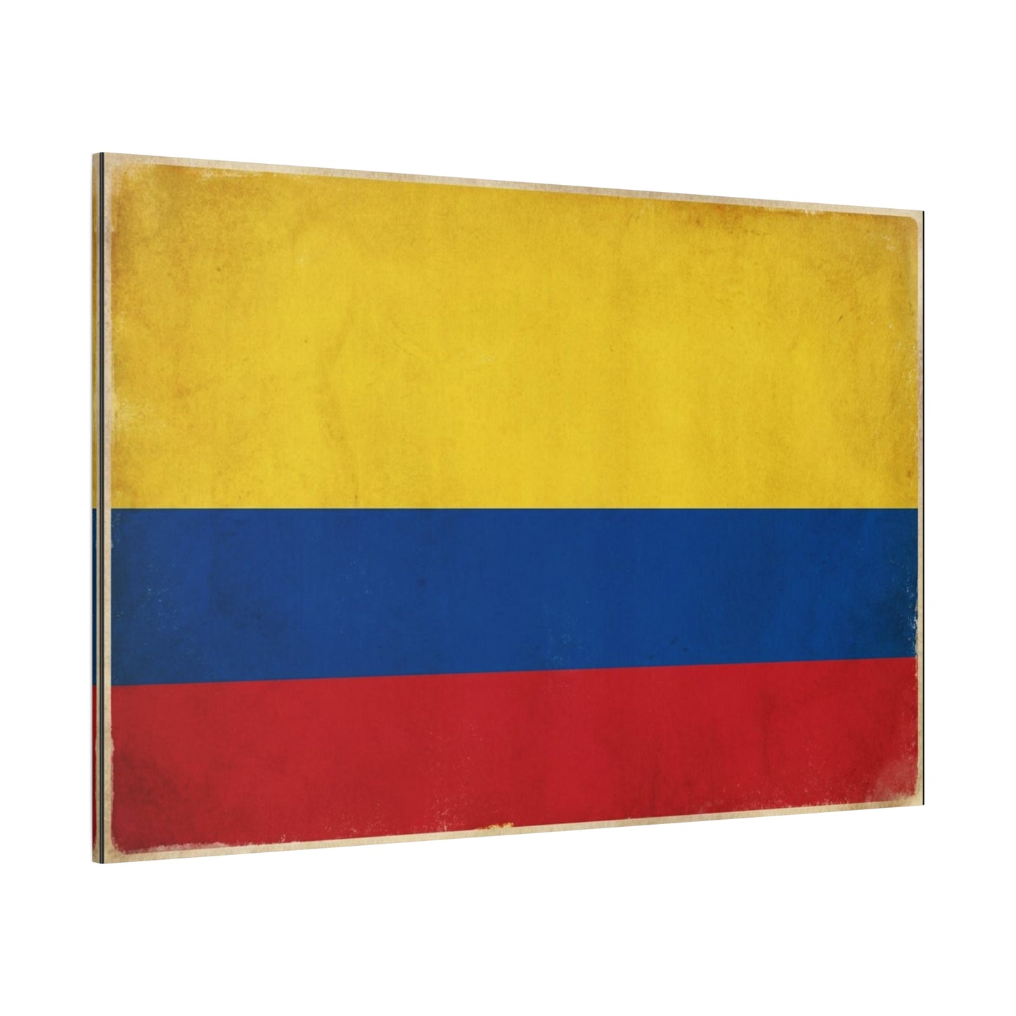Colombia Flag Canvas Wall Art - Vintage Colombian Flag Print, Patriotic Rustic Decor - Matte Cotton Artwork - Living Room Home Decoration, Office Accent - Living Room Wall Decor - Ready to Hang