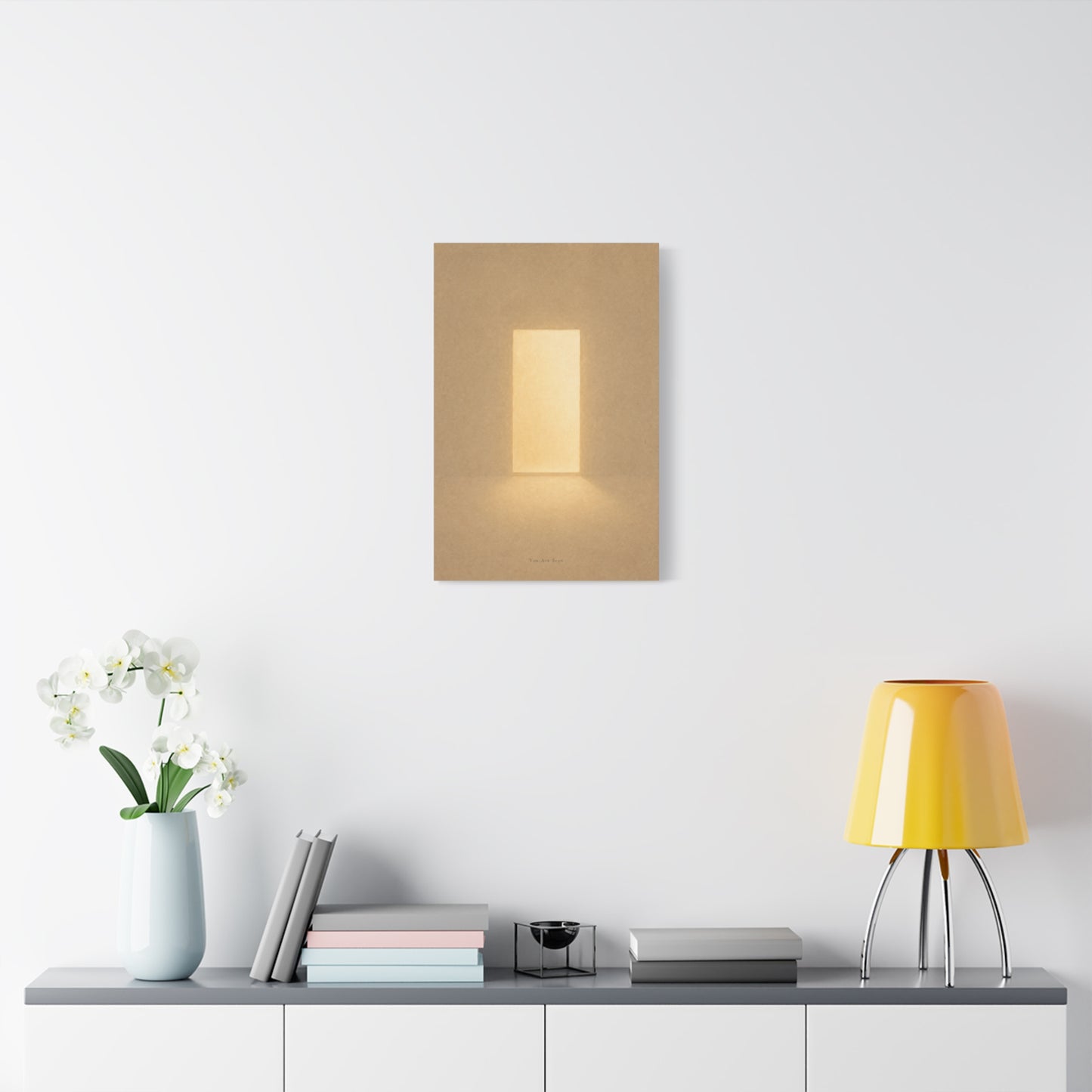"You Are Seen" Minimalist Canvas Wall Art - Abstract Light Doorway Print, Neutral Beige Modern Home Decor - Contemporary Bedroom Wall Decor, Meditation Space Accent - Ready to Hang - Ready to Hang