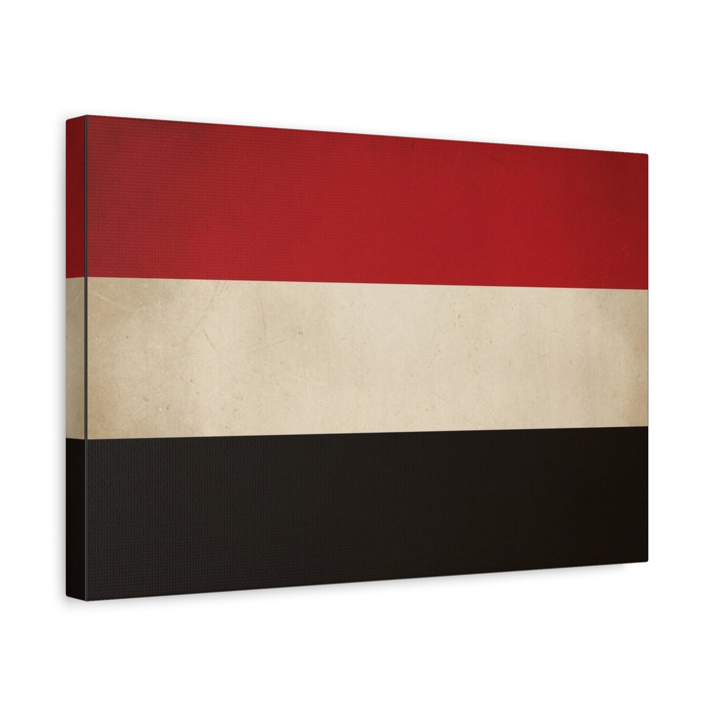 Yemen Flag Canvas Wall Art - Red White Black Horizontal Banner Print - Minimalist Patriotic Artwork - Contemporary Wall Decor For Living Room Bedroom Office Display - Bedroom Home Decoration