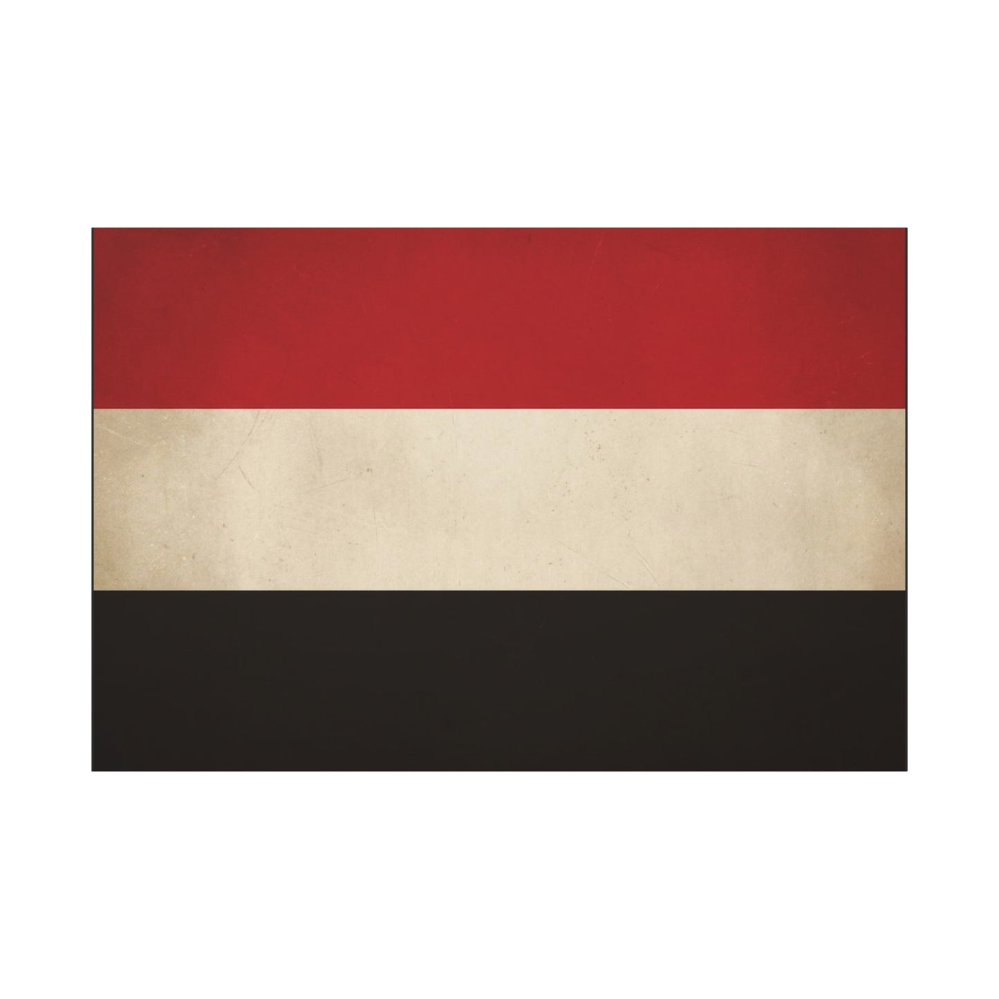 Yemen Flag Canvas Wall Art - Red White Black Horizontal Banner Print - Minimalist Patriotic Artwork - Contemporary Wall Decor For Living Room Bedroom Office Display - Bedroom Home Decoration