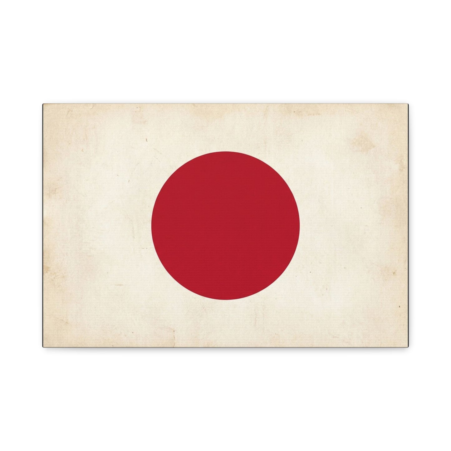Japan Flag Canvas Wall Art - Minimalist Red Sun Graphic Print, Vintage Neutral Background - Matte Cotton Artwork - Modern Living Room Wall Decor, Office Art, Dorm Accent - Bedroom Home Decoration