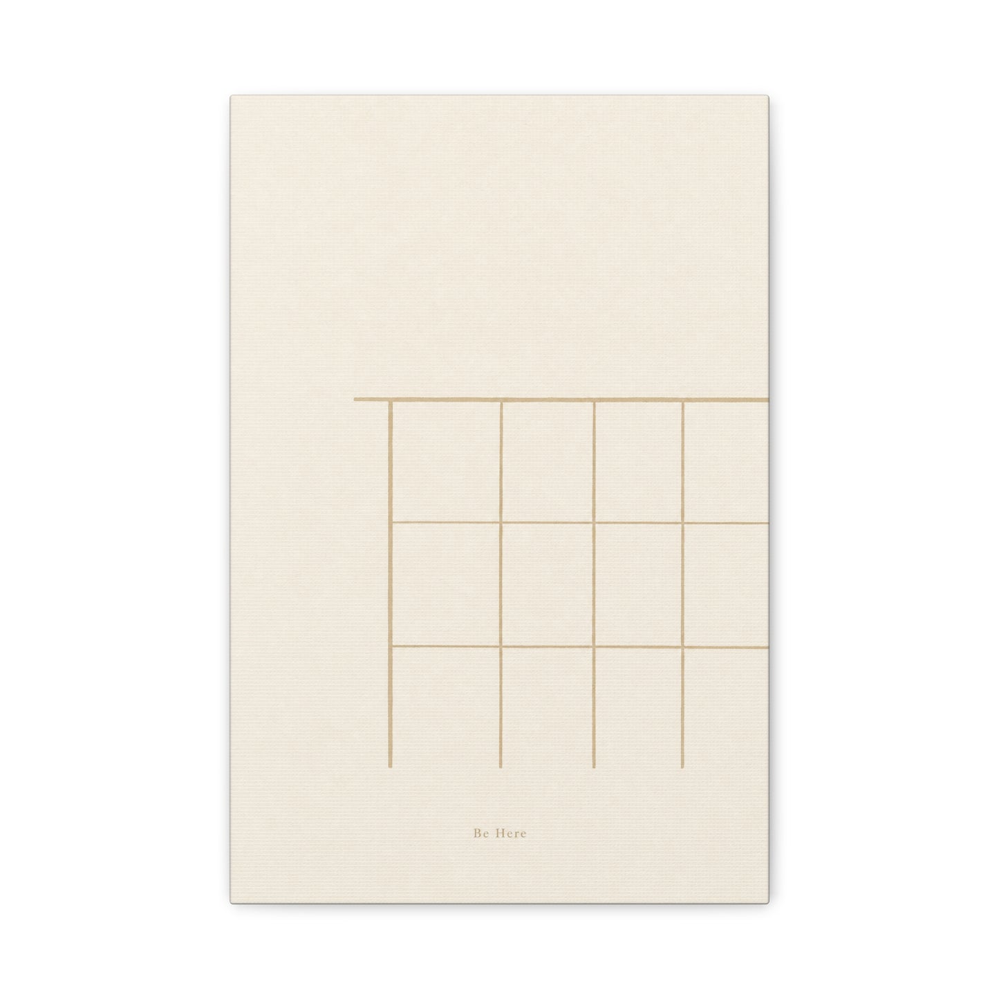 "Be Here" Minimalist Line Canvas Wall Art - Neutral Geometric Abstract Print, Japandi Modern Home Decor - Calm Bedroom Decoration, Living Room Accent, Meditation Space Artwork - Living Room Wall Decor