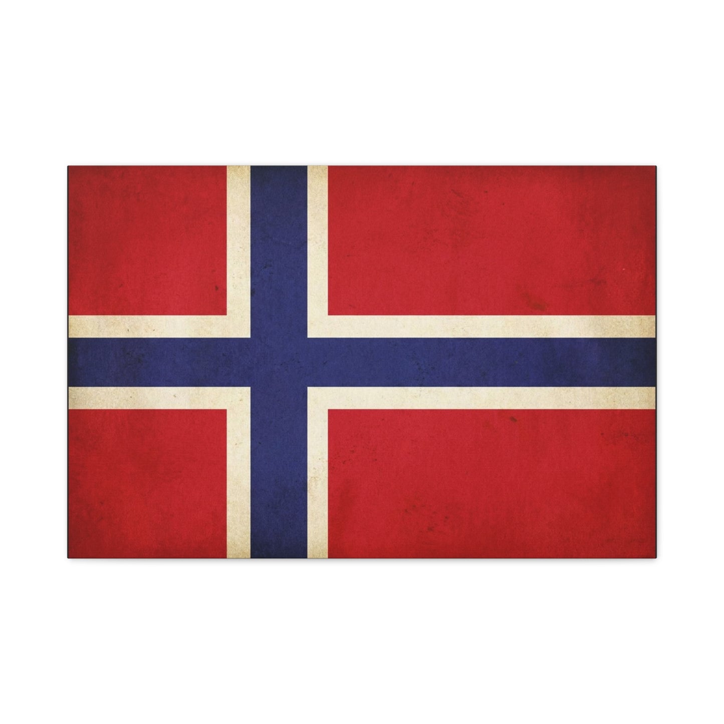 Iceland Flag Canvas Wall Art - Vintage Nordic Country Banner Print, Patriotic Red Blue White Design - Rustic Travel Style - Living Room Wall Decor, Bedroom Home Decoration - Bedroom Home Decoration
