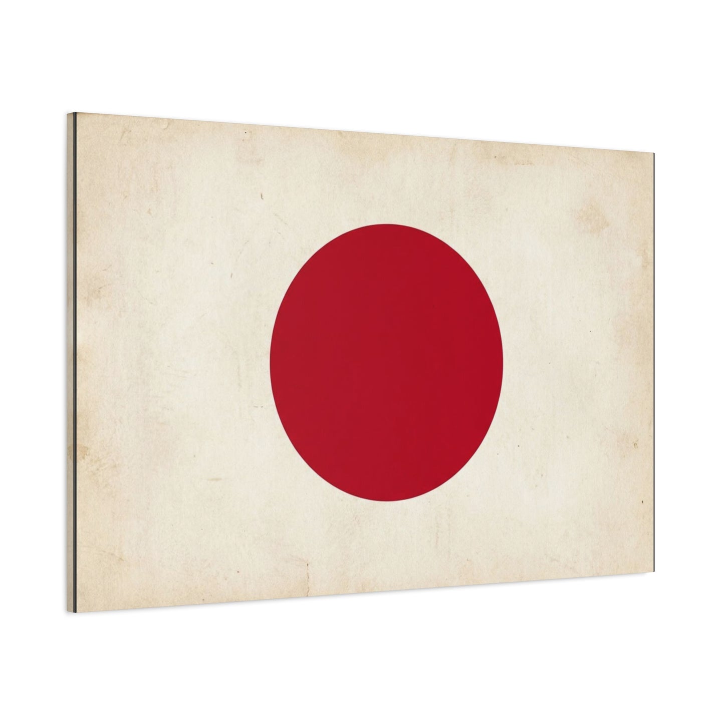 Japan Flag Canvas Wall Art - Minimalist Red Sun Graphic Print, Vintage Neutral Background - Matte Cotton Artwork - Modern Living Room Wall Decor, Office Art, Dorm Accent - Bedroom Home Decoration