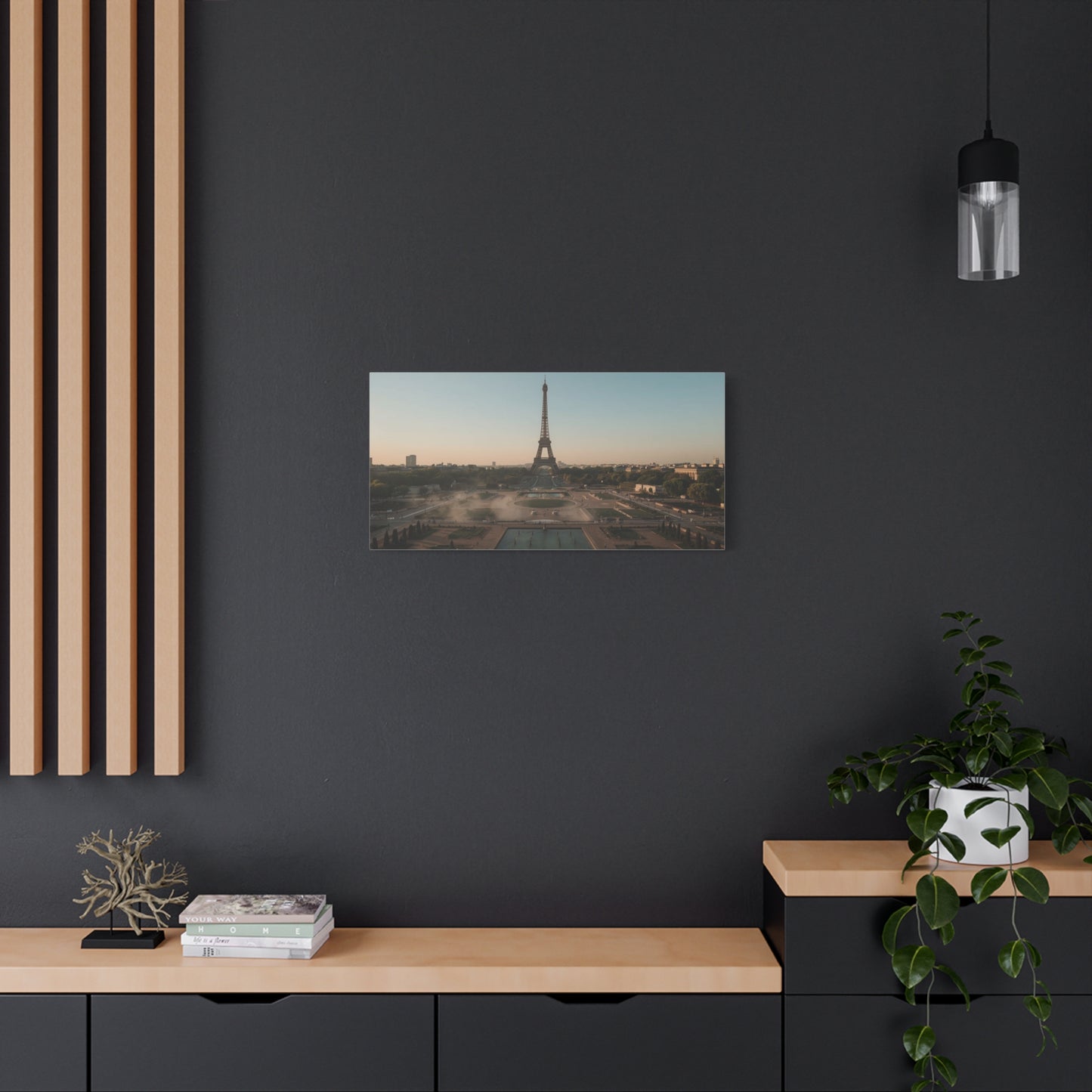 Eiffel Tower Canvas Wall Art Paris Cityscape Print - Soft Sunrise Art Print, Matte Finish Canvas Print - Contemporary Travel Wall Decor, Living Room Home Accent, Office Art - Bedroom Home Decoration