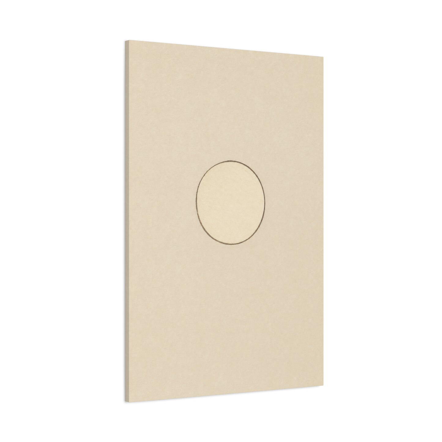 Minimalist Circle Canvas Wall Art - Neutral Geometric Line Print, Contemporary Beige Abstract Decor - Modern Bedroom Home Decoration, Living Room Wall Decor, Office Accent - Bedroom Home Decoration