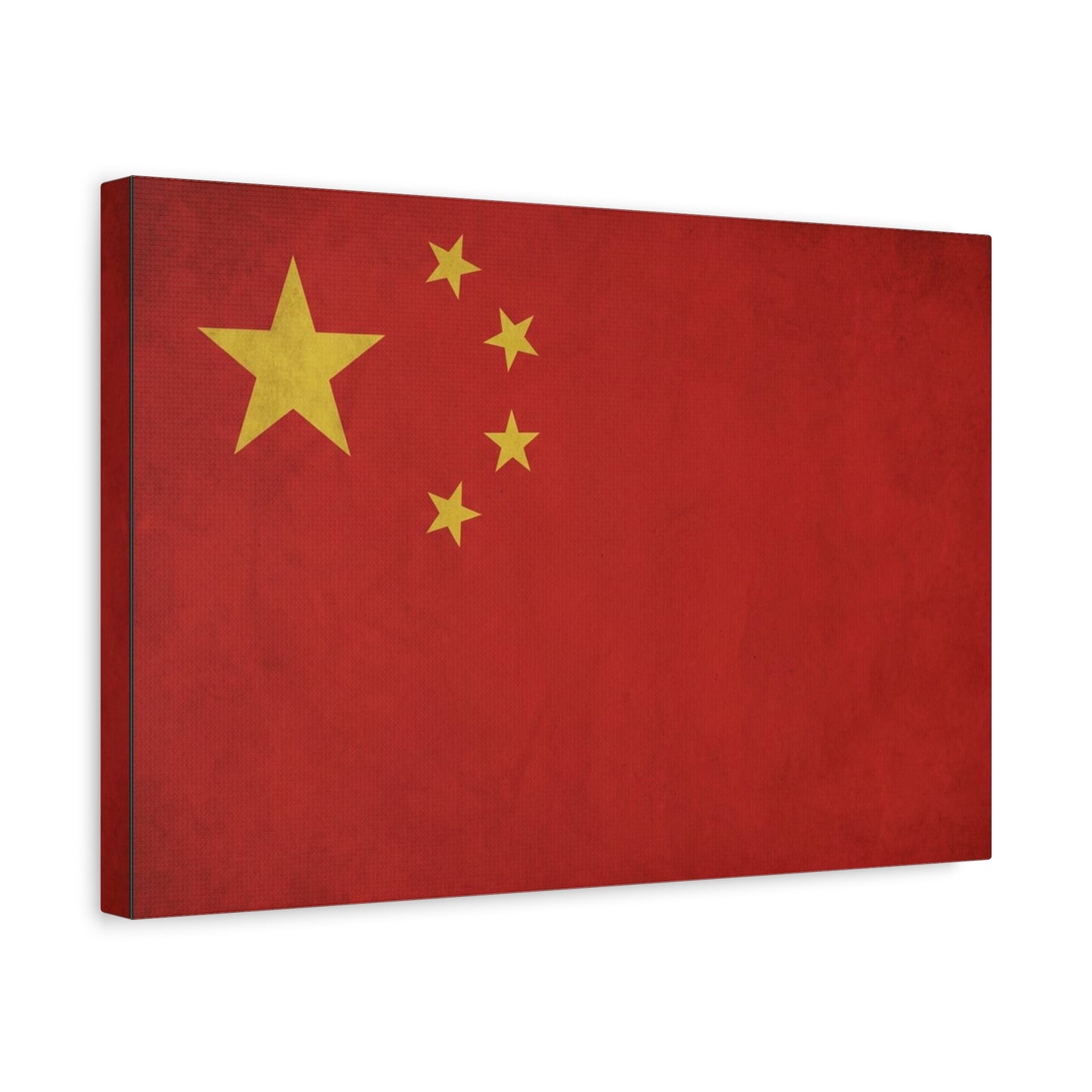 China Flag Canvas Wall Art - Red And Yellow Five Star National Banner Print - Vintage Patriotic Style, Living Room Wall Decor, Bedroom Home Decoration, Office Art Accent - Bedroom Home Decoration