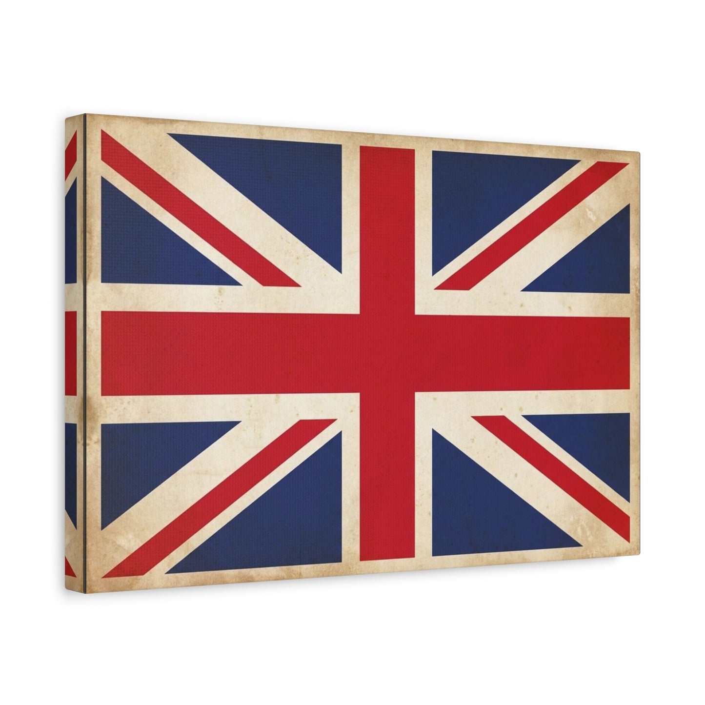 Vintage Union Jack Canvas Wall Art - Distressed British Flag Print, Retro Patriotic Decor - Matte Cotton Canvas - Traditional Style, Living Room Home Decoration, Office Accent - Living Room Wall Decor