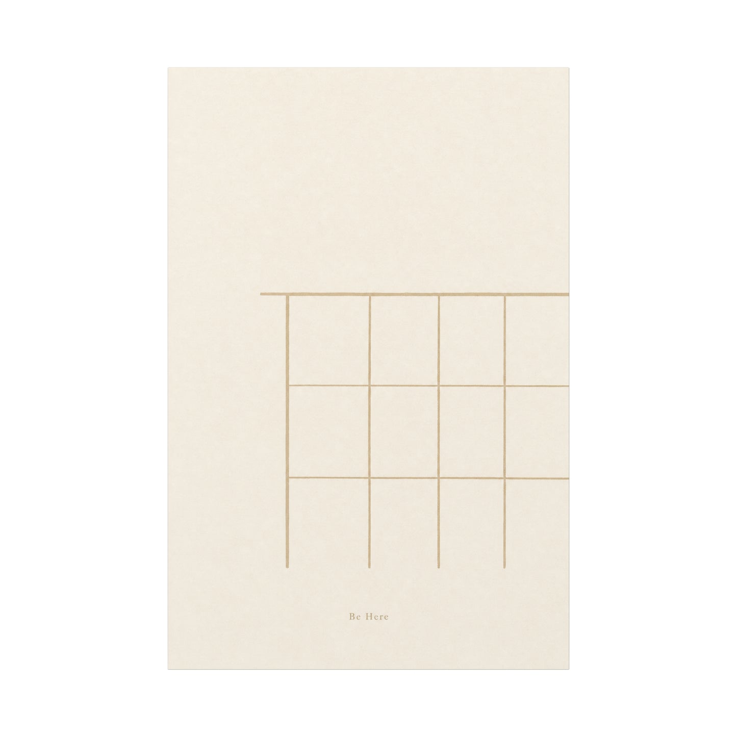 "Be Here" Minimalist Line Canvas Wall Art - Neutral Geometric Abstract Print, Japandi Modern Home Decor - Calm Bedroom Decoration, Living Room Accent, Meditation Space Artwork - Living Room Wall Decor