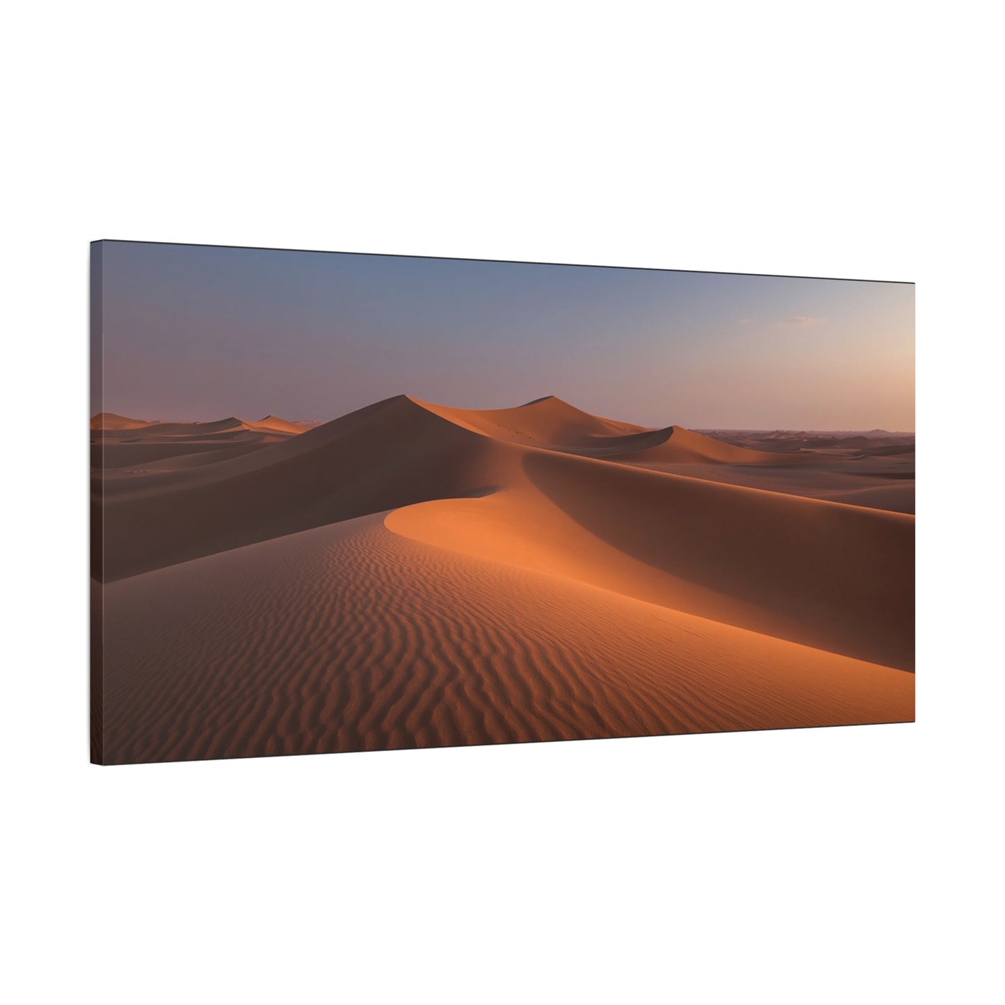 Desert Sand Dunes Canvas Wall Art - Golden Sunset Landscape Art Print - Serene Matte Cotton Decor - Living Room Wall Decor, Bedroom Home Decoration, Office Art - Bedroom Home Decoration