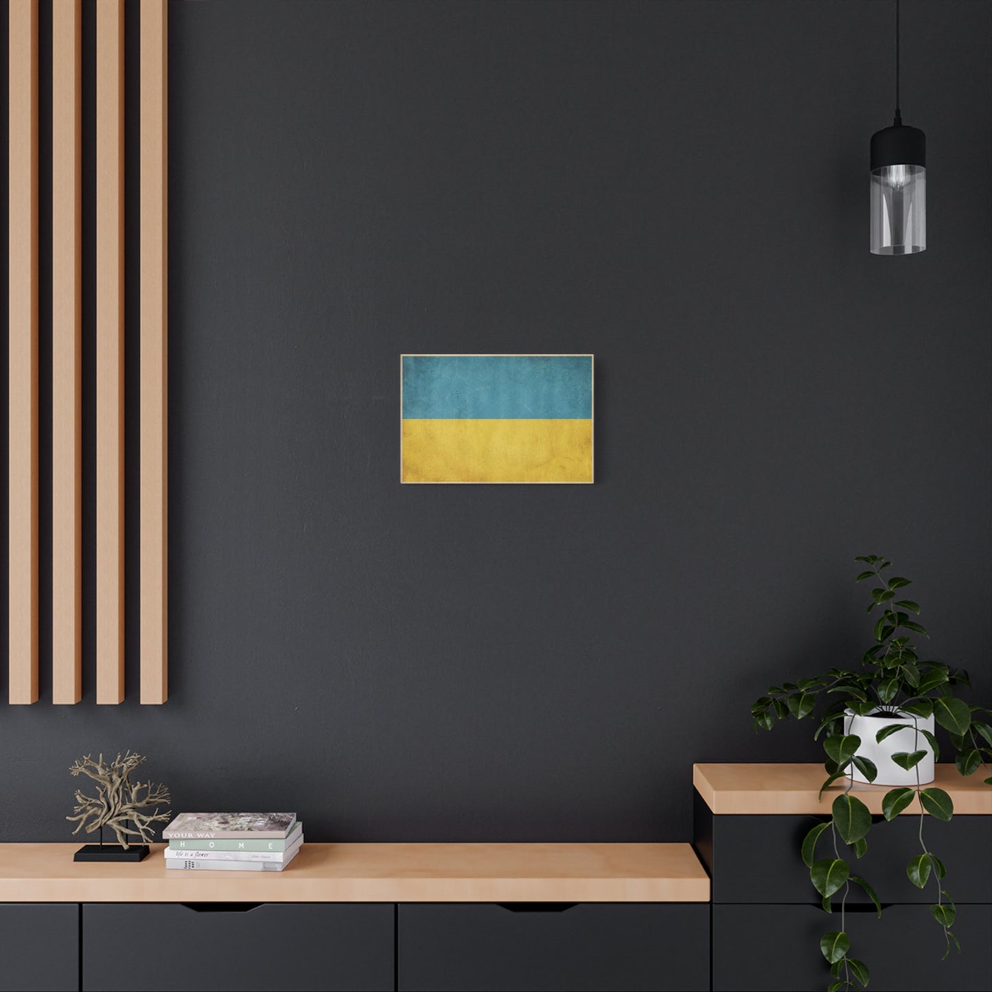 Ukraine Flag Canvas Wall Art - Blue And Yellow Distressed Country Print - Vintage Patriotic Decor, Matte Canvas Print - Living Room Wall Decor, Office Art - Bedroom Home Decoration - Ready to Hang